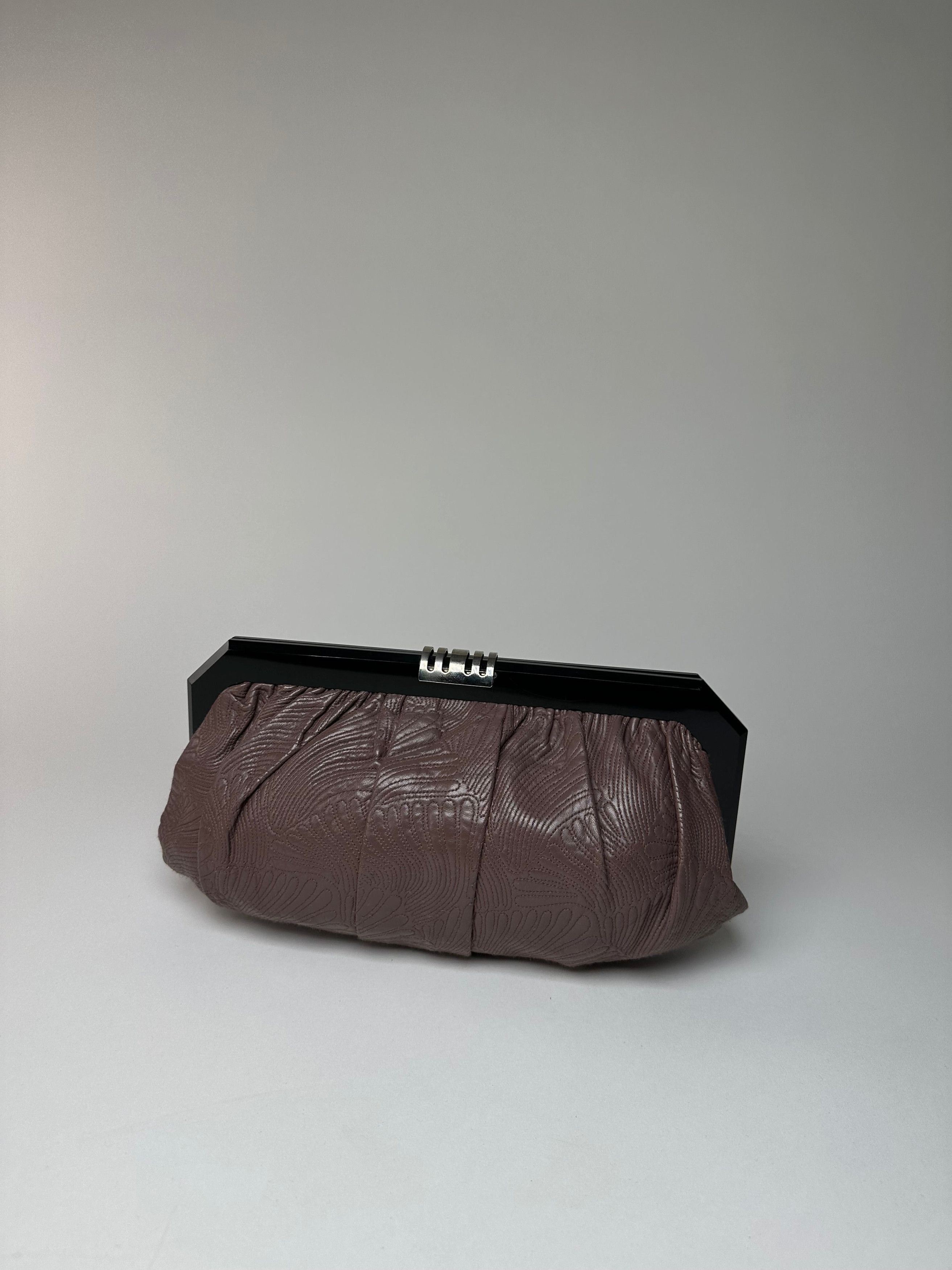 Marni Vintage Leather Clutch Purple Size ONE SIZE - 13 Thumbnail