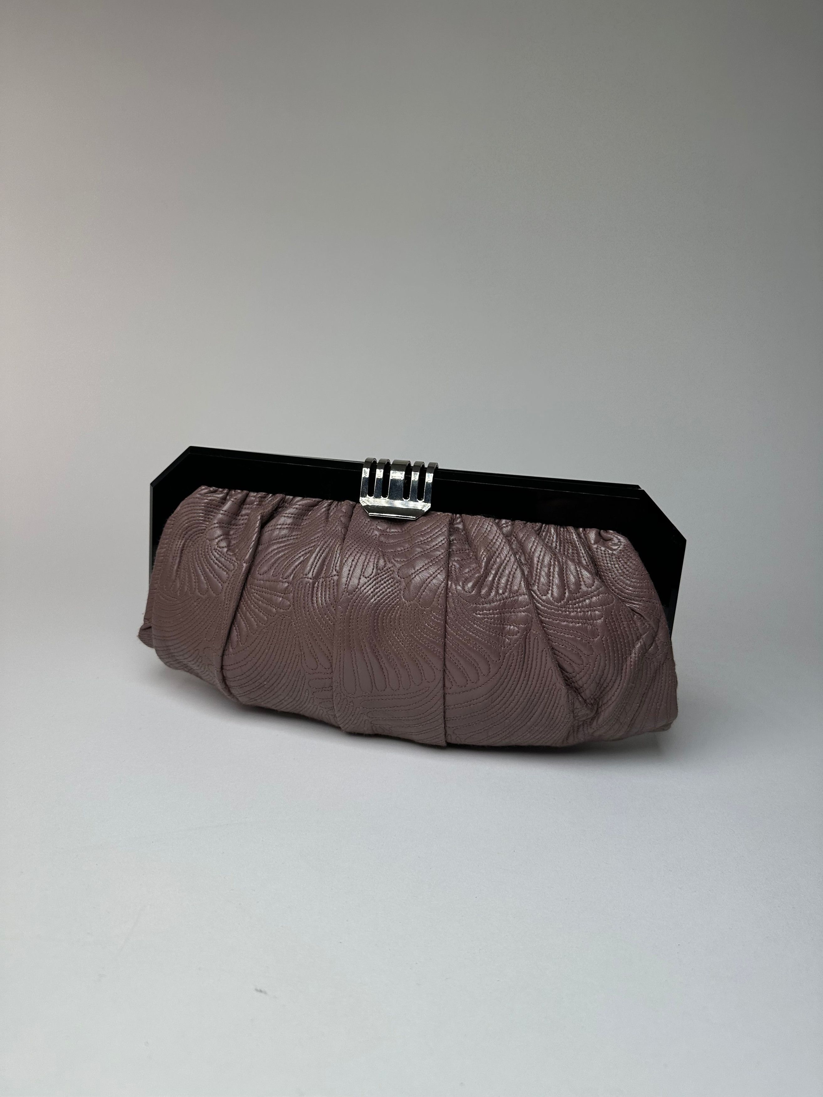 Marni Vintage Leather Clutch Purple Size ONE SIZE - 6 Thumbnail