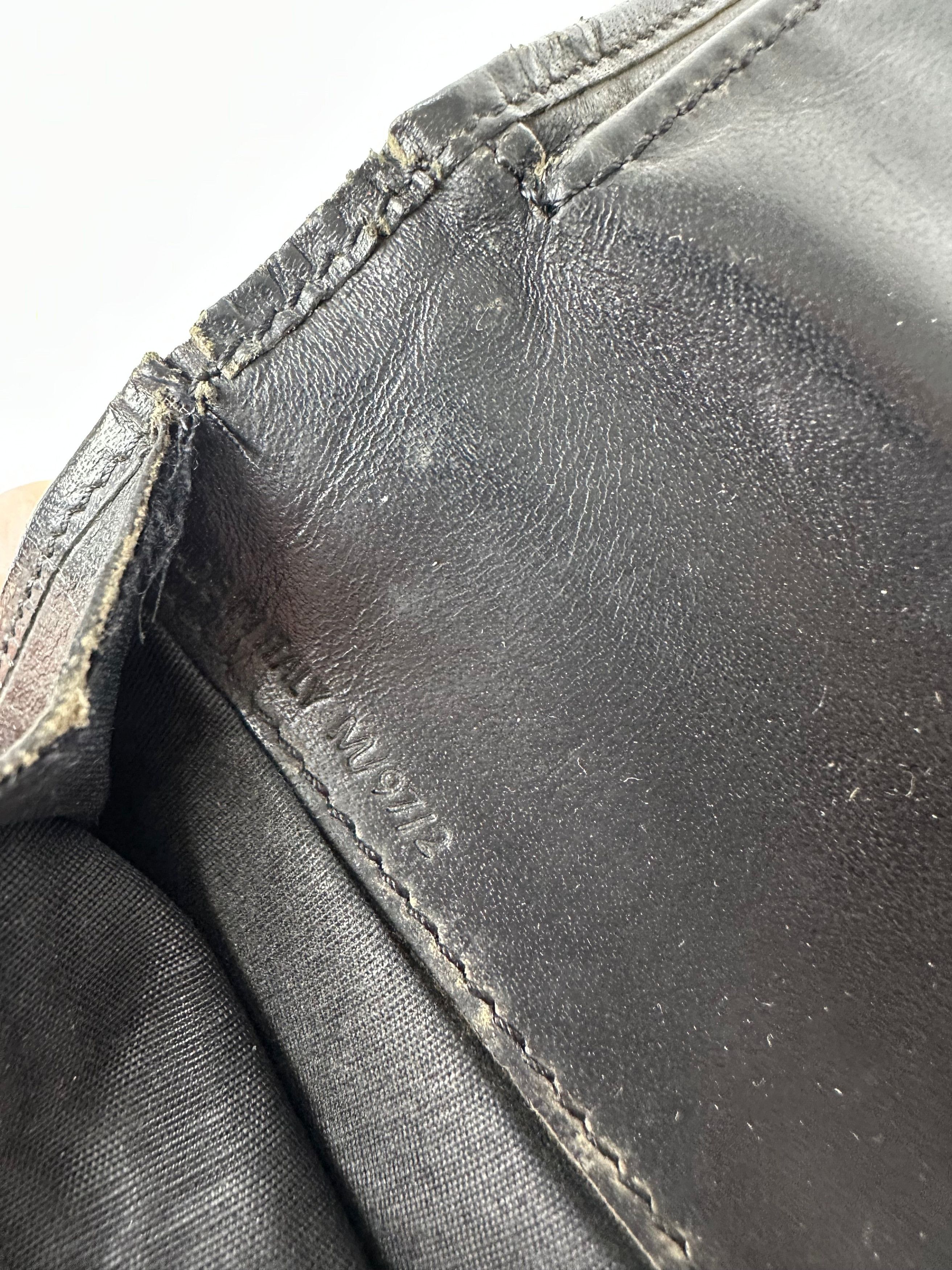 Celine Vintage Paris Triomphe Monogram Leather Wallet Black Brown Size ONE SIZE - 5 Thumbnail