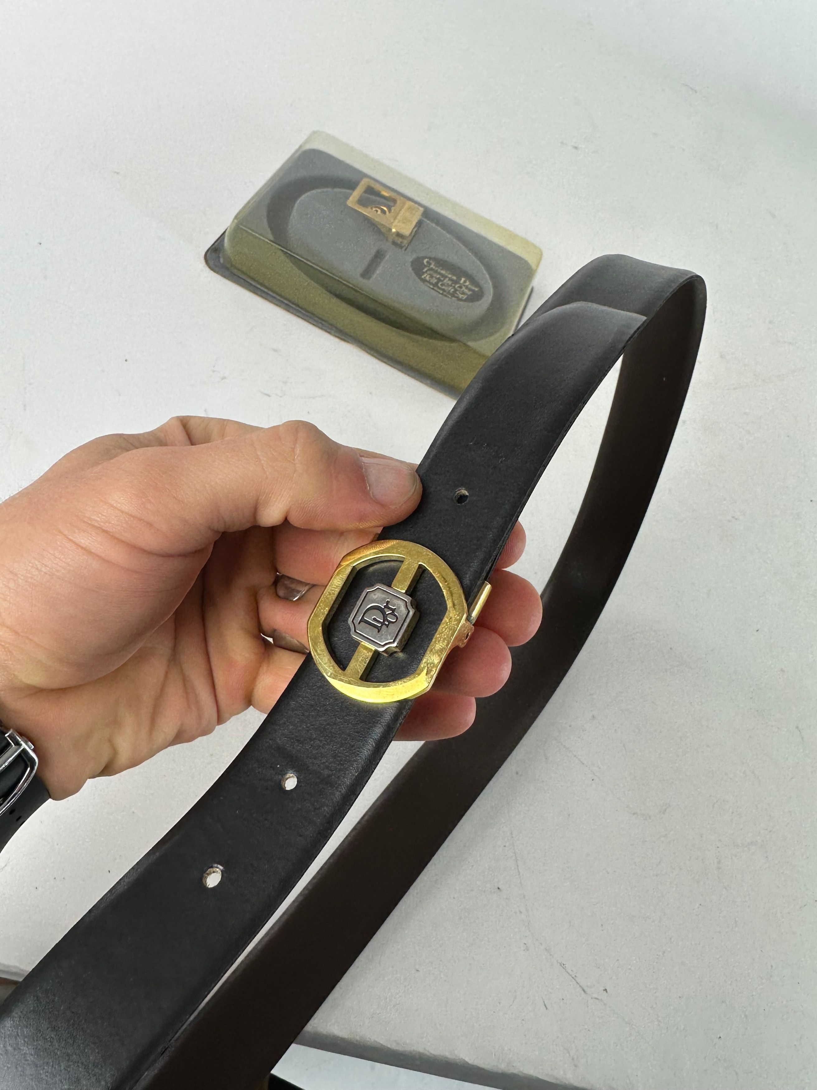 Dior Vintage 4 in 1 Leather Belt Set Black Brown New Size ONE SIZE - 5 Thumbnail