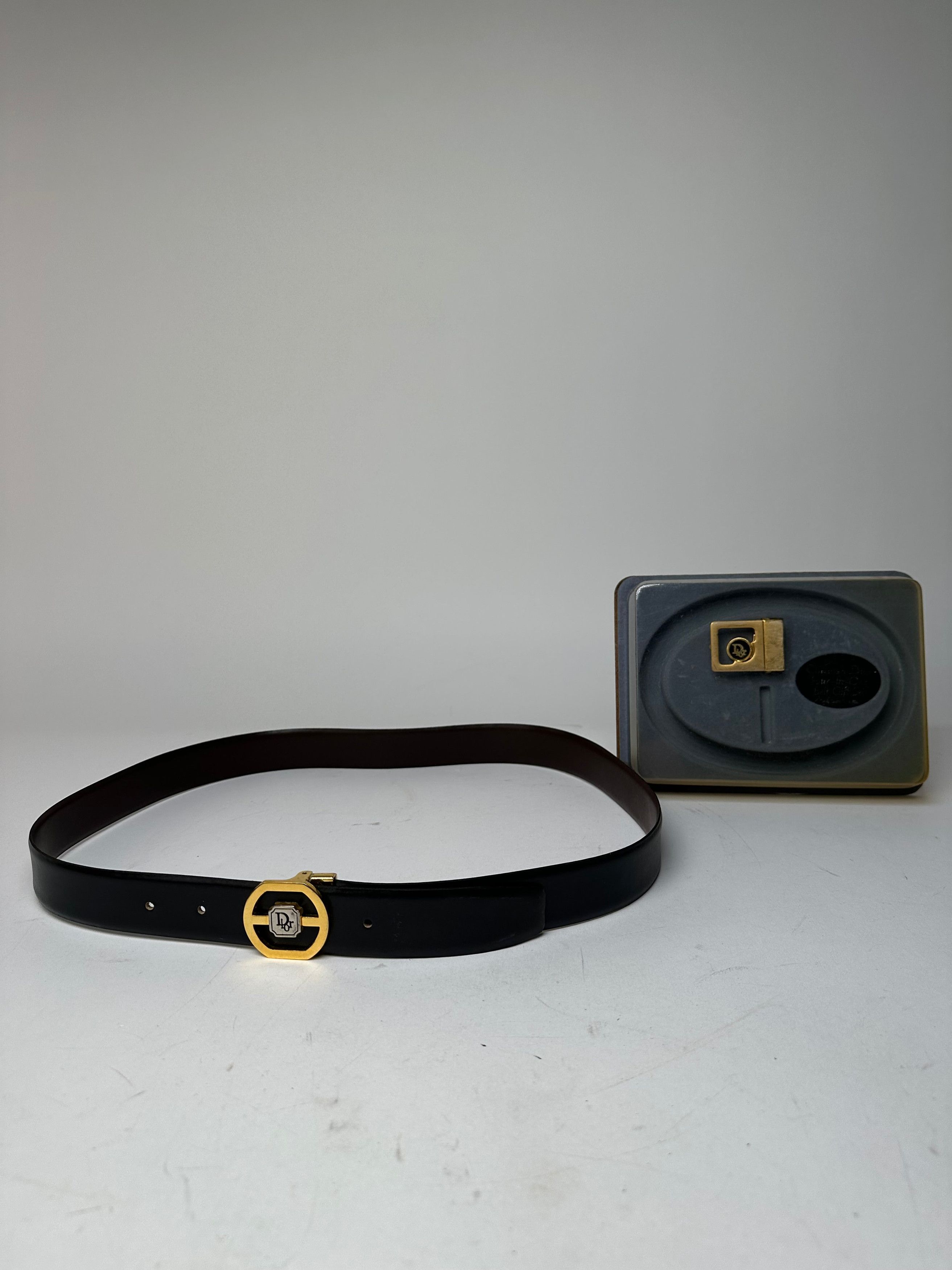 Dior Vintage 4 in 1 Leather Belt Set Black Brown New Size ONE SIZE - 14 Thumbnail