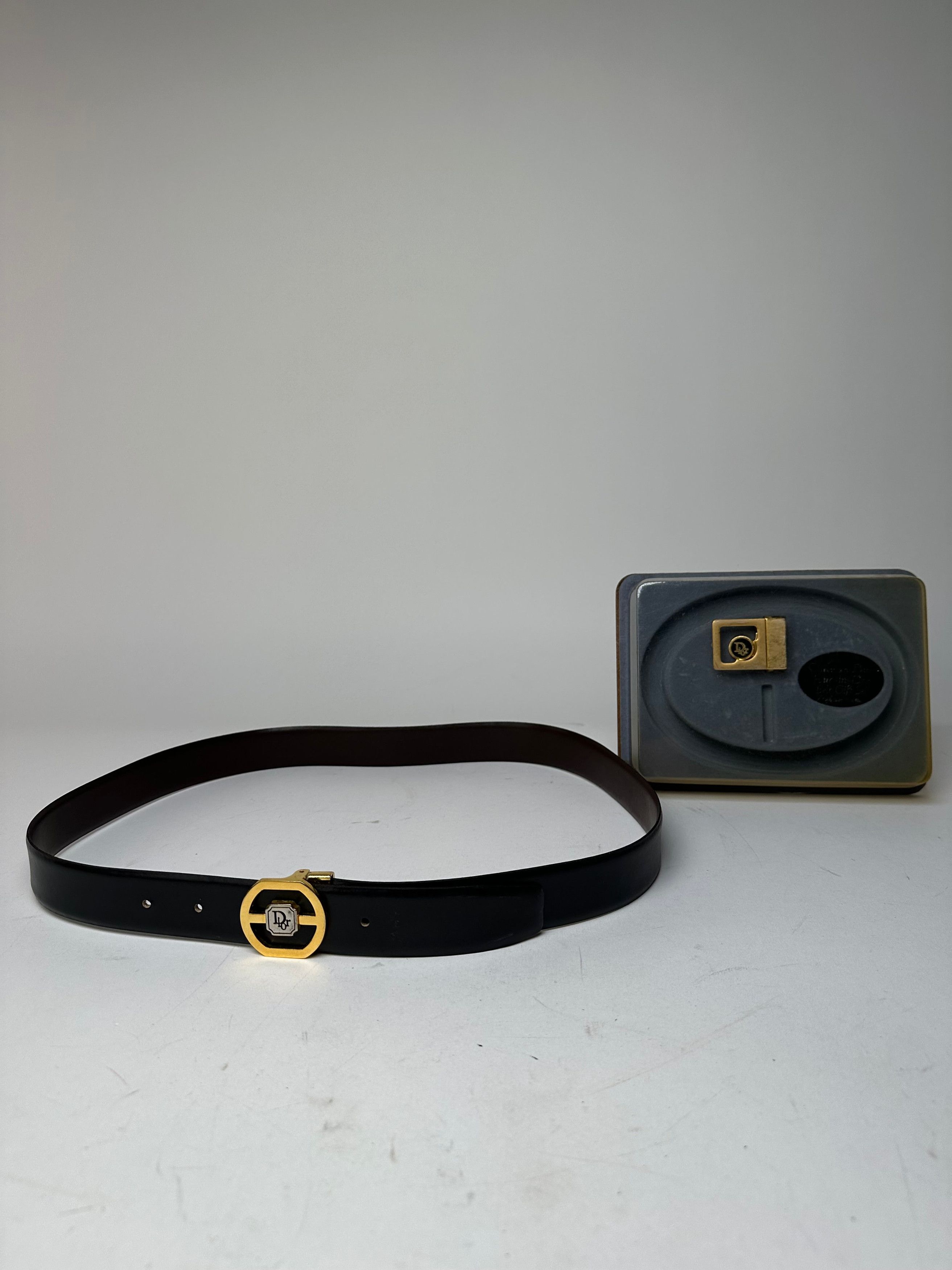 Dior Vintage 4 in 1 Leather Belt Set Black Brown New Size ONE SIZE - 3 Thumbnail