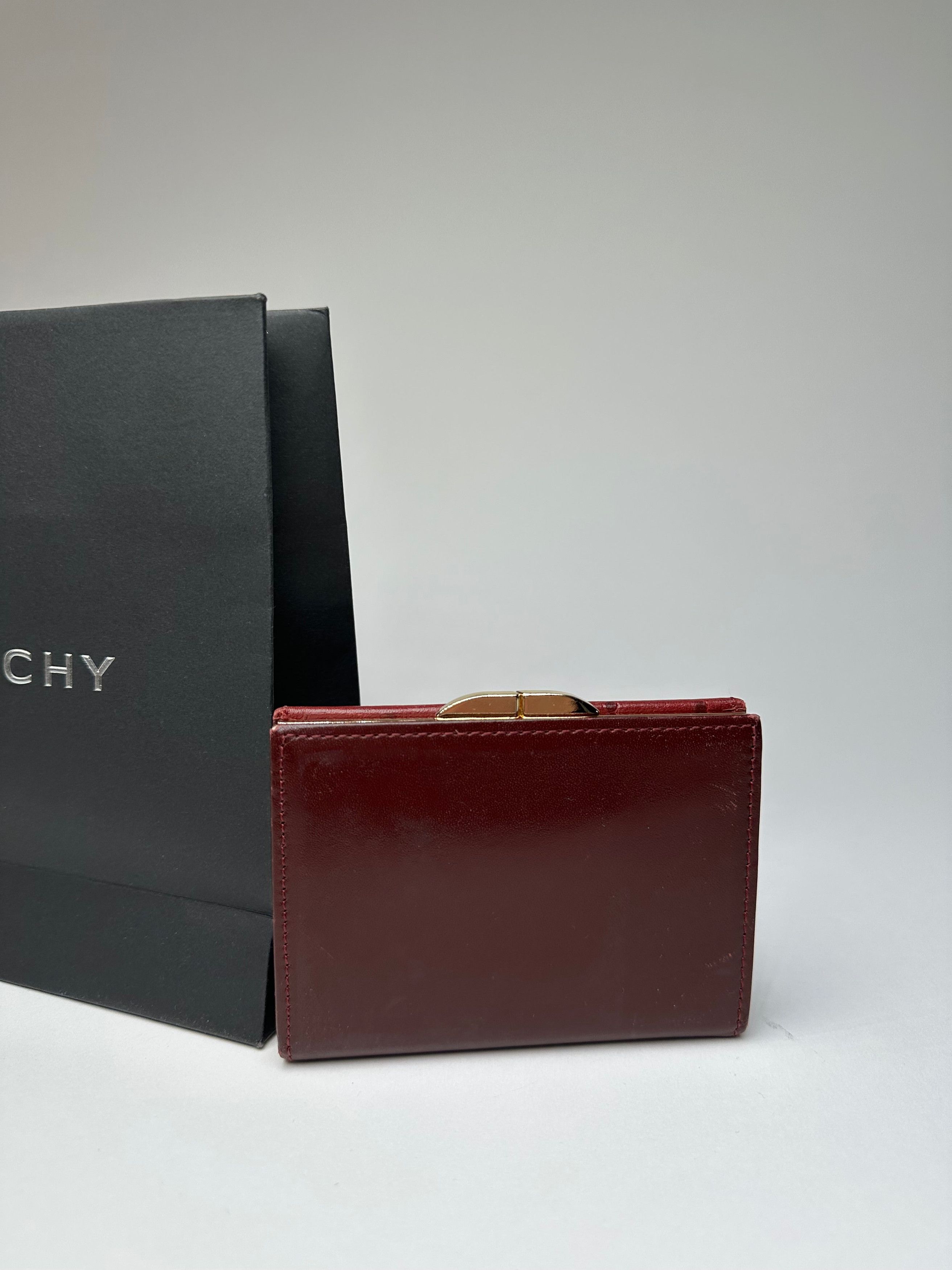 Givenchy Vintage Ostrich / Leather Card Holder Purple Size ONE SIZE - 7 Thumbnail