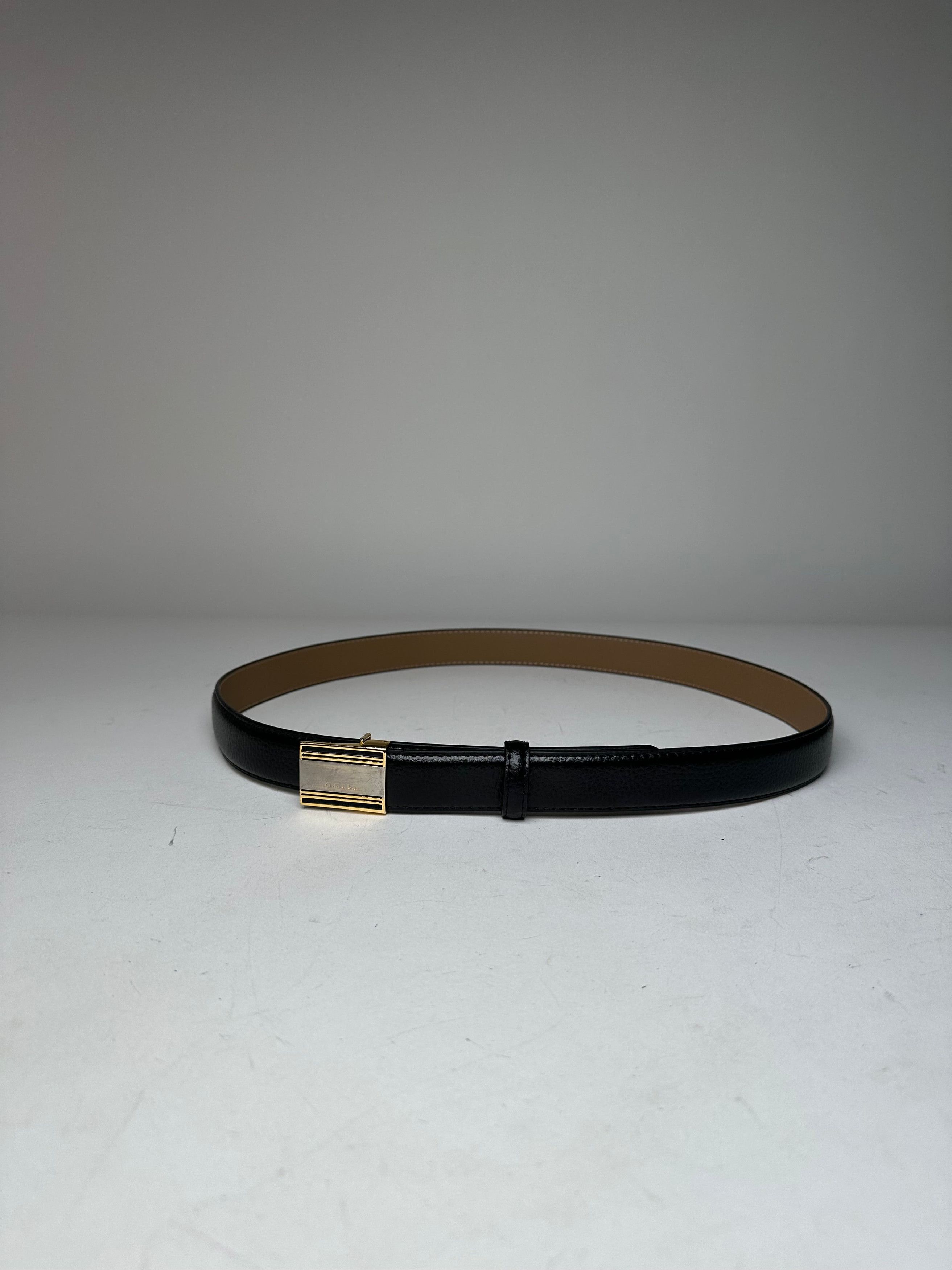 Dior Vintage Burberry Snake Emblossed Leather Belt Black Size ONE SIZE - 7 Thumbnail