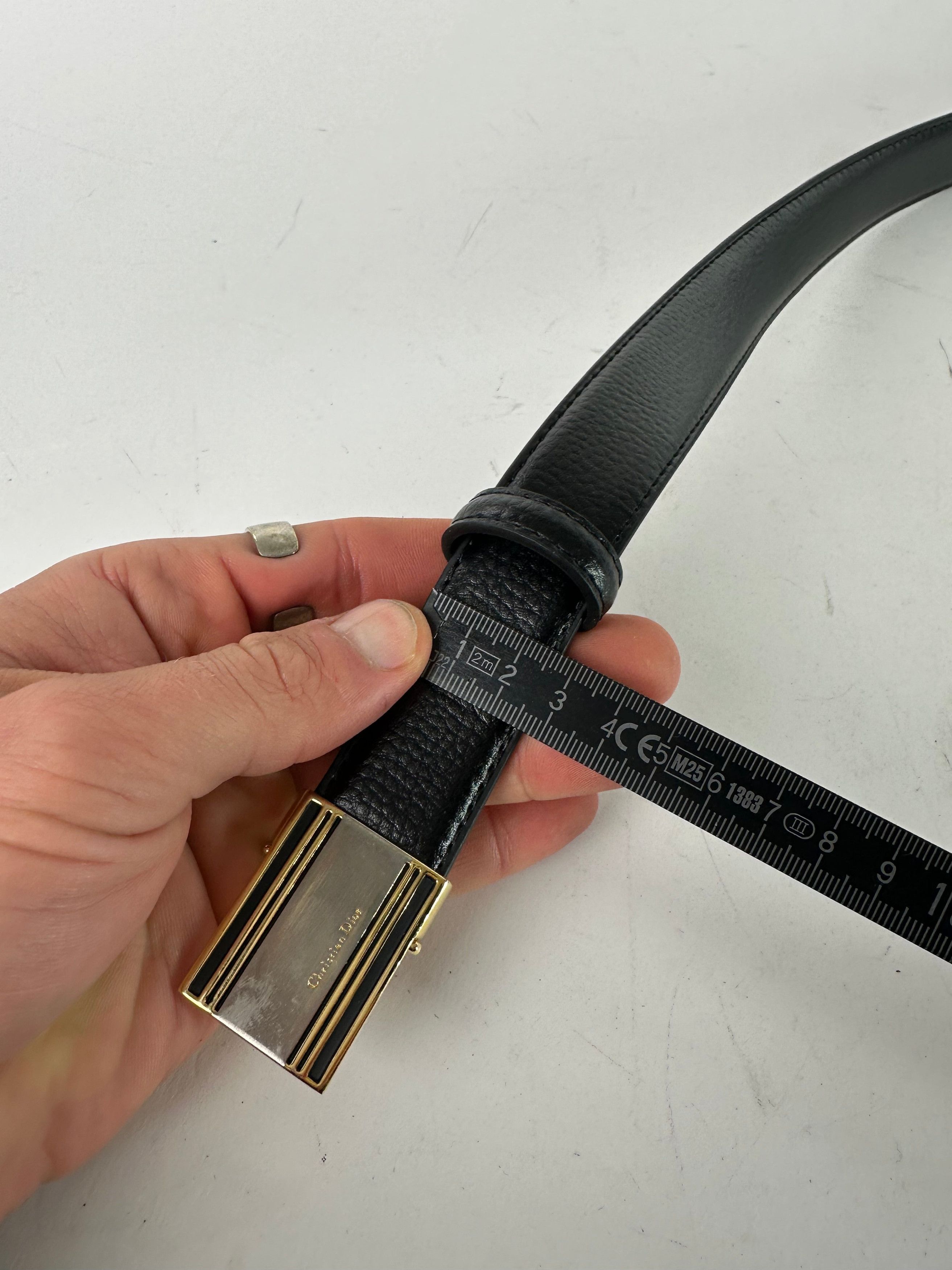 Dior Vintage Burberry Snake Emblossed Leather Belt Black Size ONE SIZE - 9 Thumbnail
