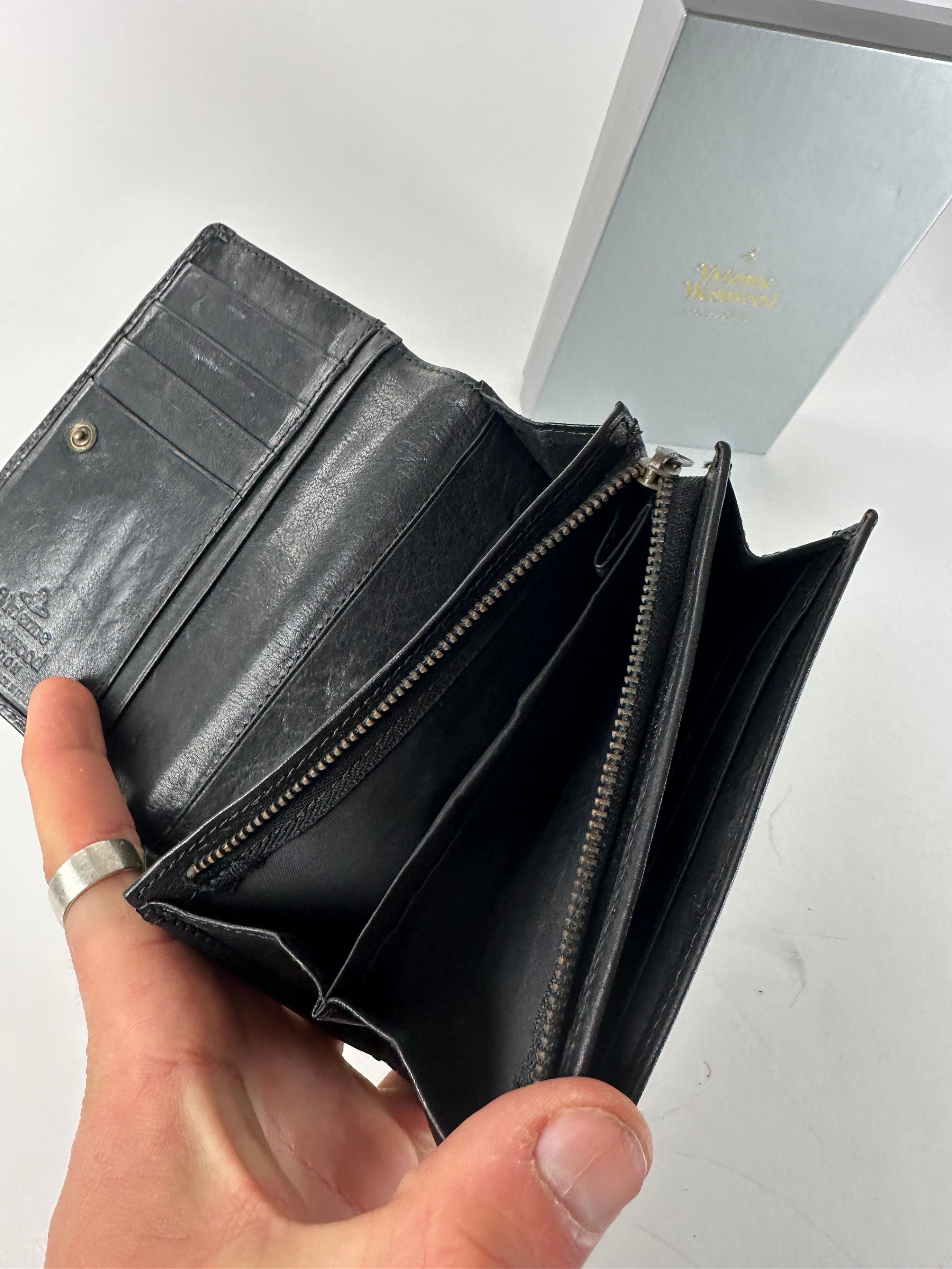 Vivienne Westwood Vintage Snake Emblossed Leather Wallet Black Size ONE SIZE - 7 Thumbnail