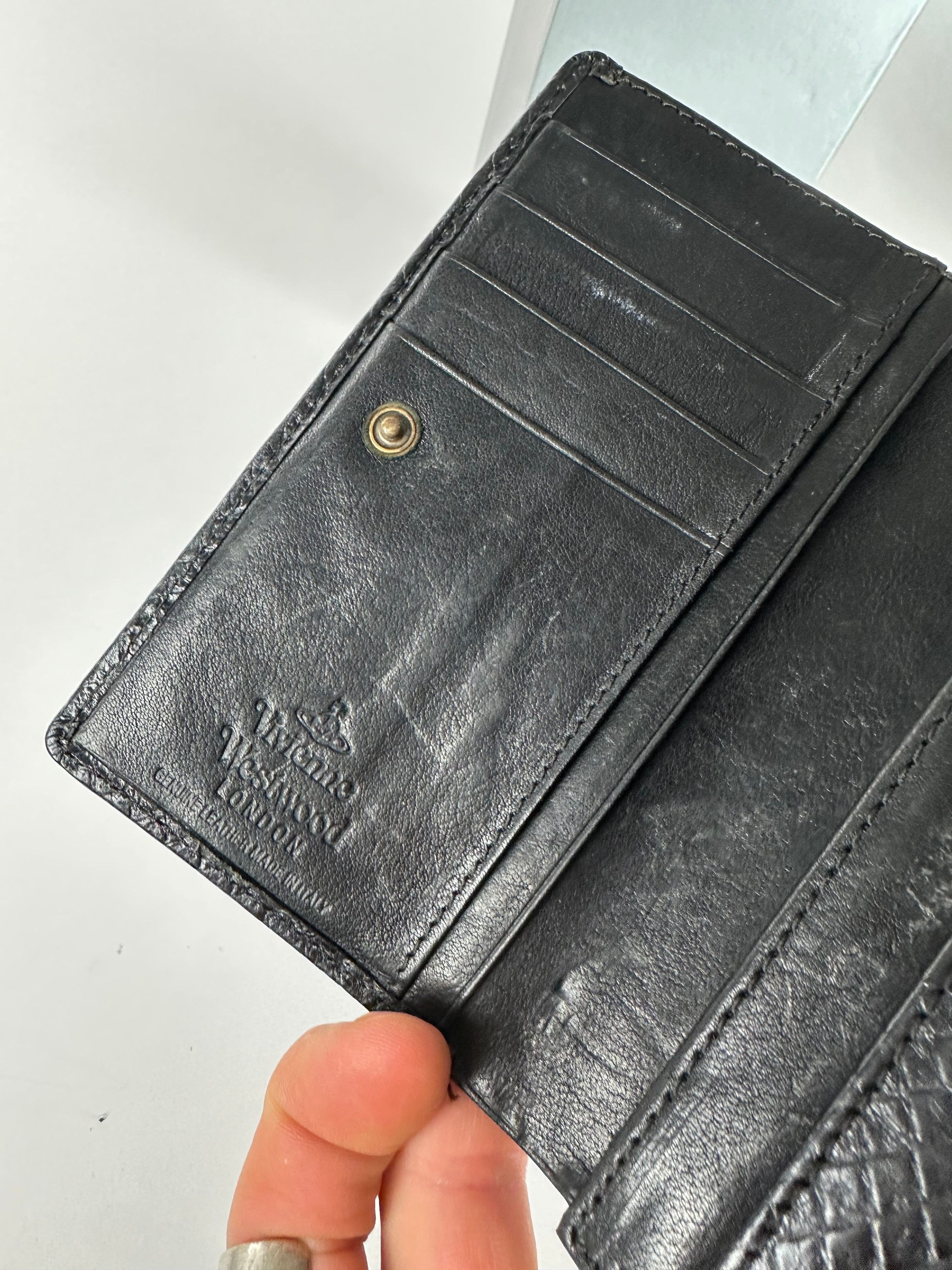 Vivienne Westwood Vintage Snake Emblossed Leather Wallet Black Size ONE SIZE - 5 Thumbnail