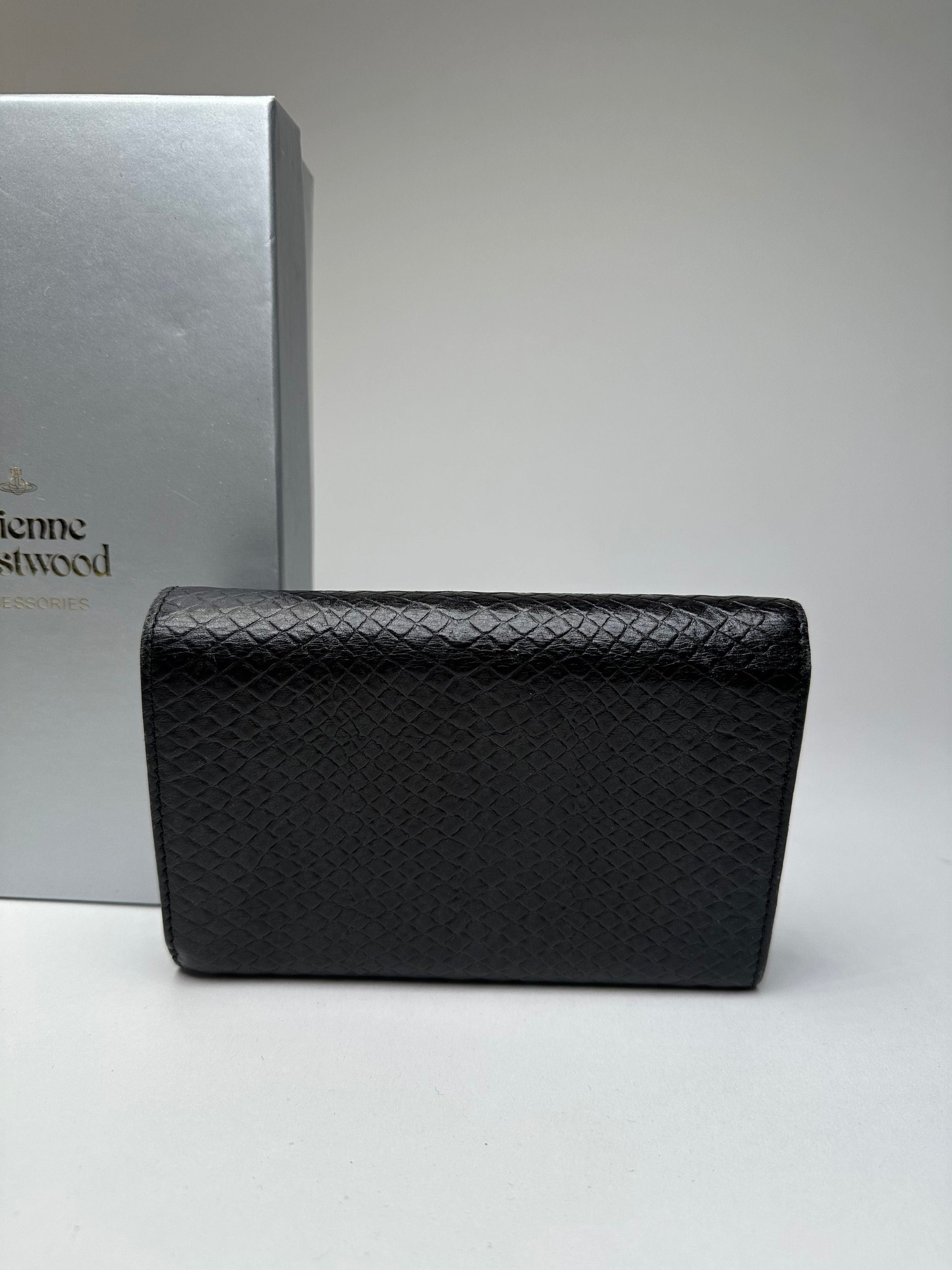Vivienne Westwood Vintage Snake Emblossed Leather Wallet Black Size ONE SIZE - 8 Thumbnail