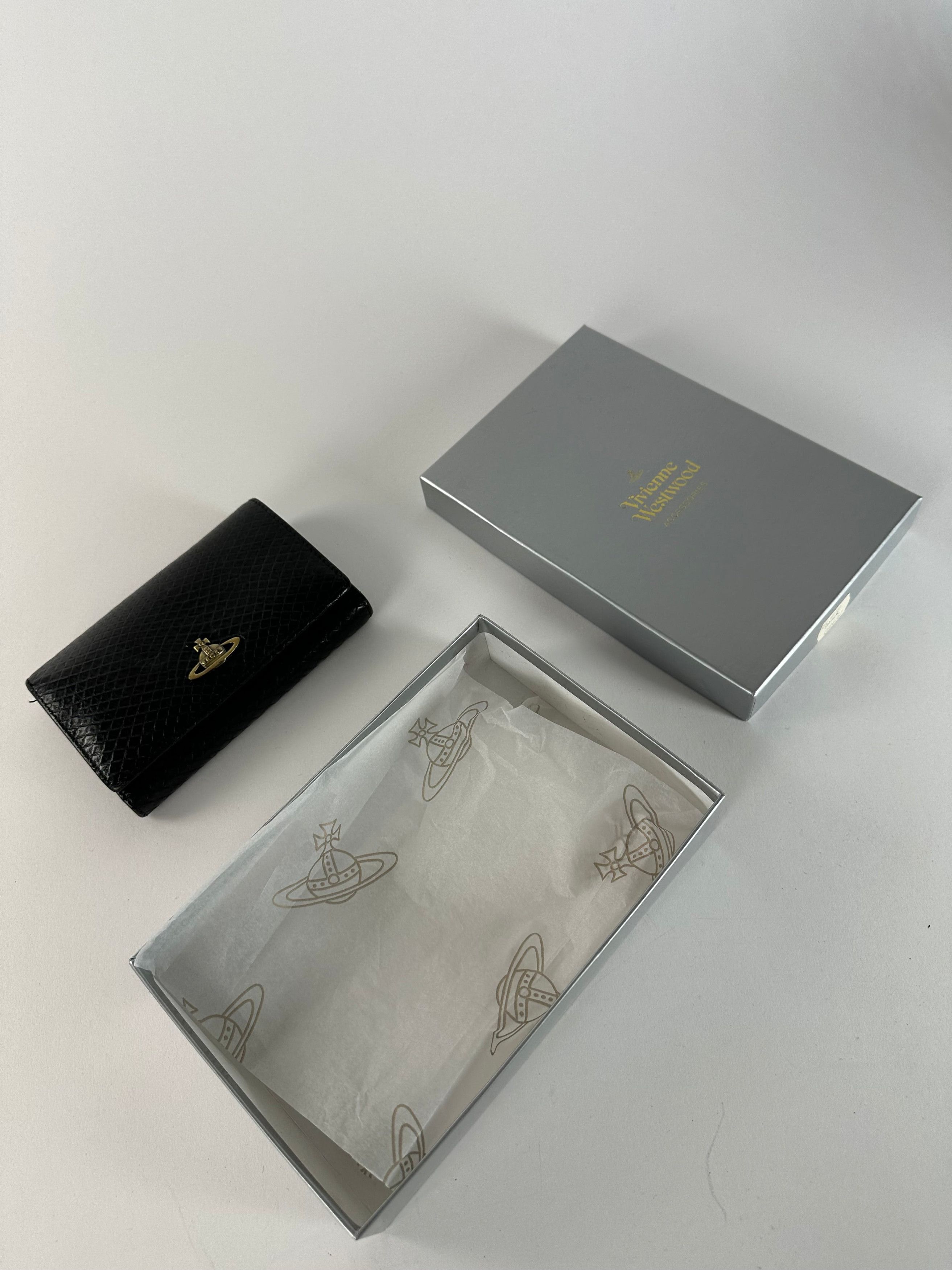 Vivienne Westwood Vintage Snake Emblossed Leather Wallet Black Size ONE SIZE - 11 Thumbnail