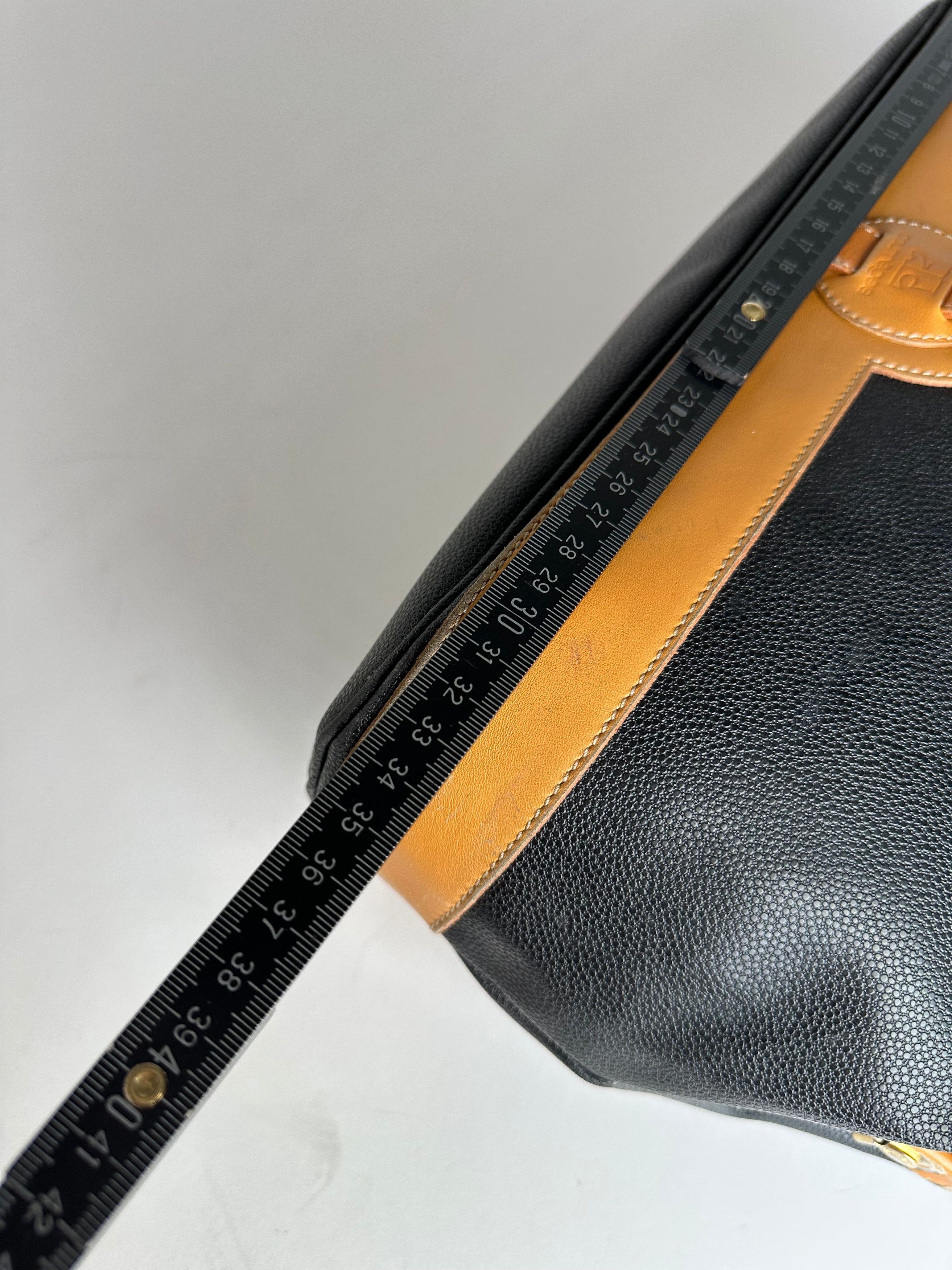 Courreges Vintage Paris Leather 2Way Handbag Black Brown Size ONE SIZE - 13 Thumbnail