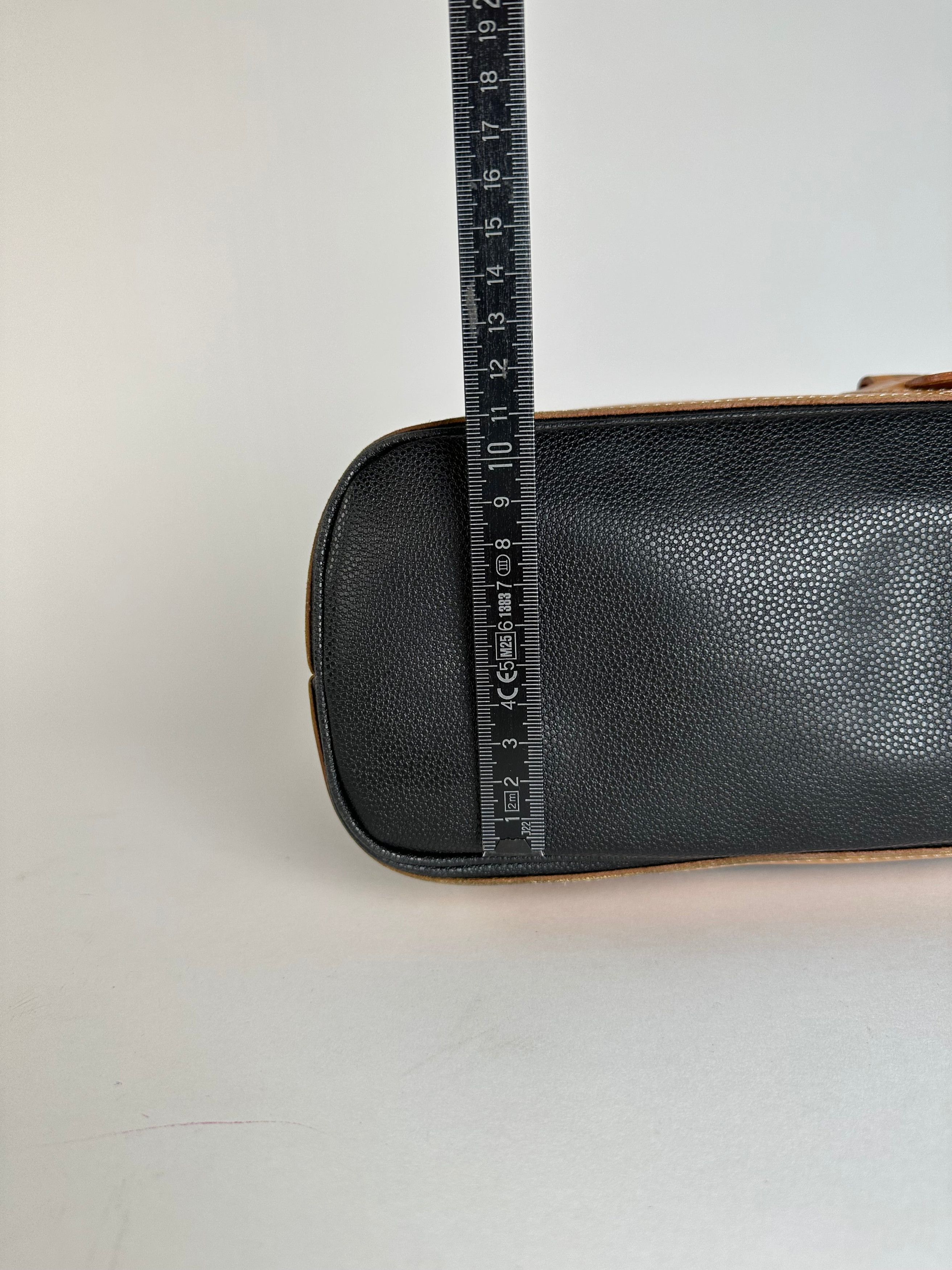 Courreges Vintage Paris Leather 2Way Handbag Black Brown Size ONE SIZE - 15 Thumbnail