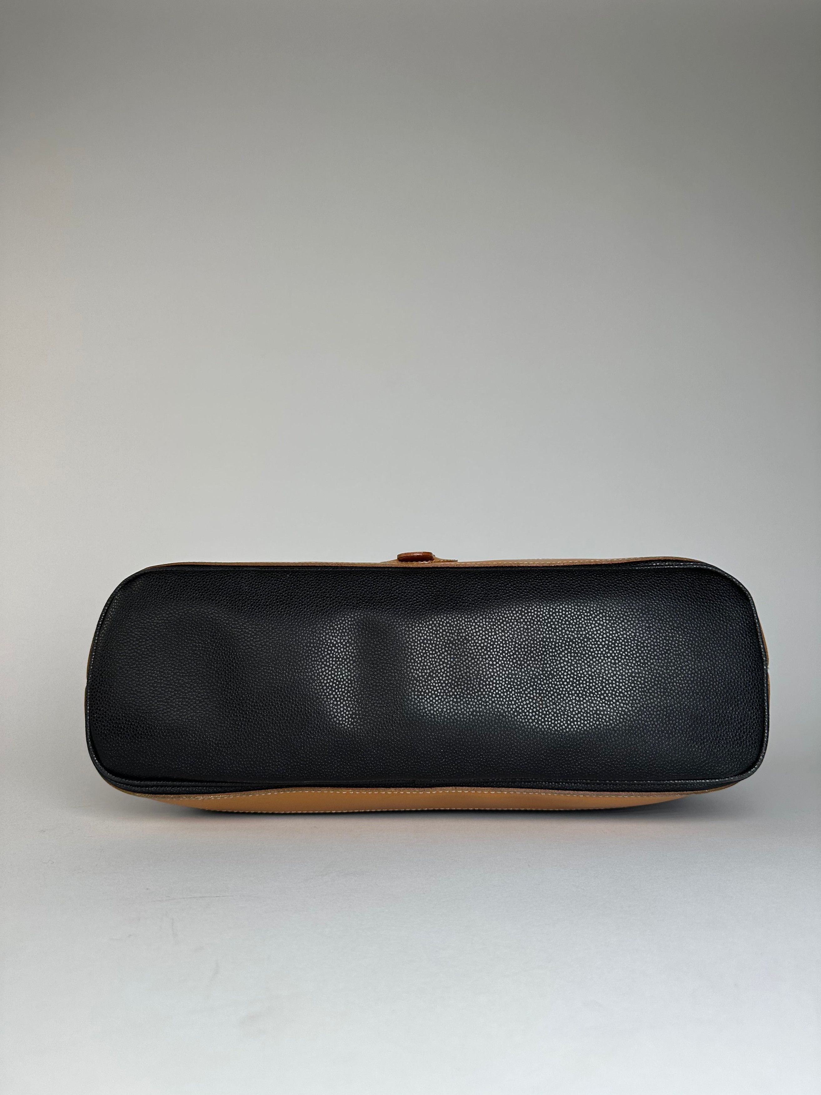 Courreges Vintage Paris Leather 2Way Handbag Black Brown Size ONE SIZE - 8 Thumbnail