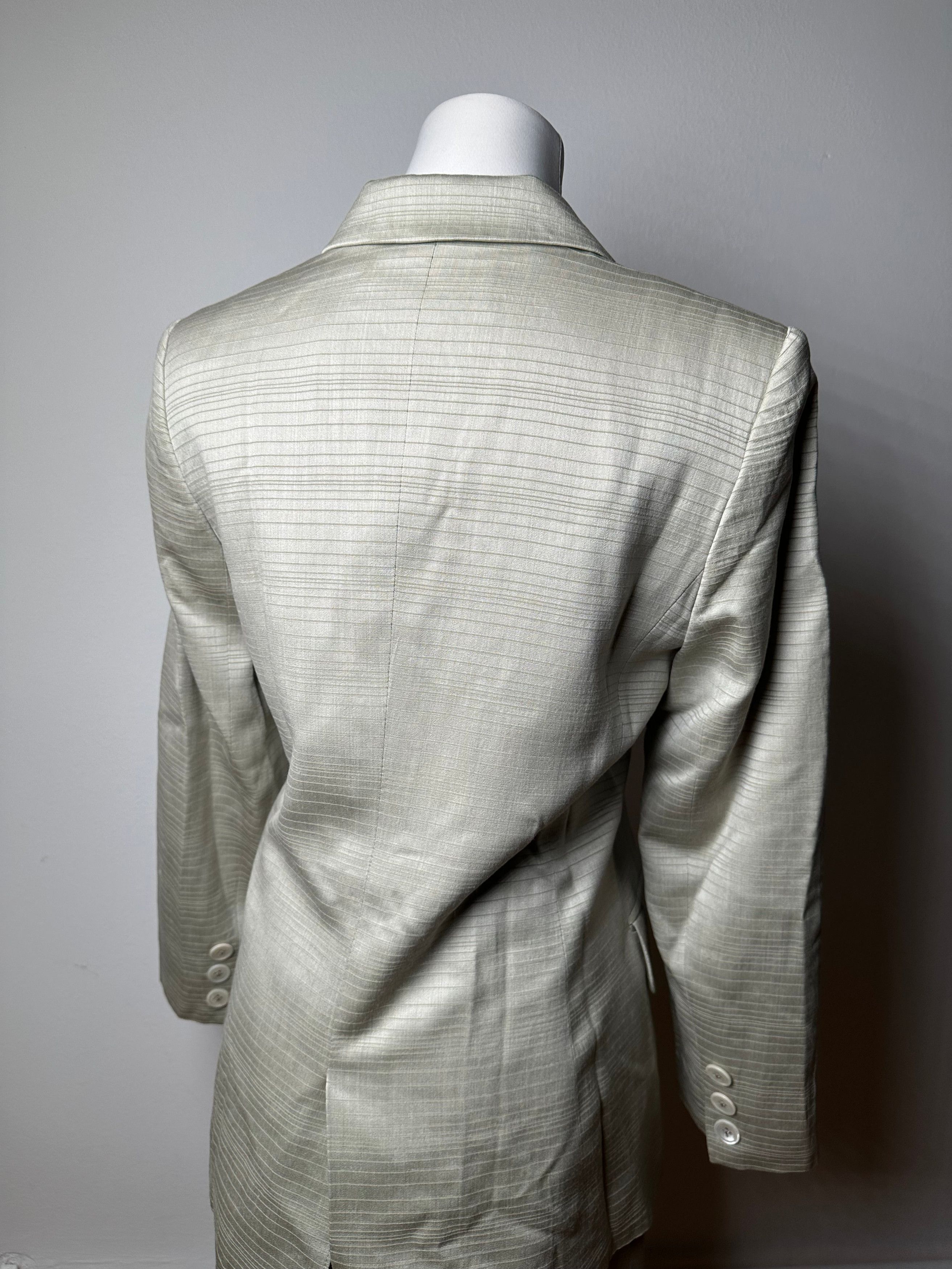 Chloe Vintage Striped Twin Set Silver L Size L / US 10 / IT 46 - 15 Thumbnail
