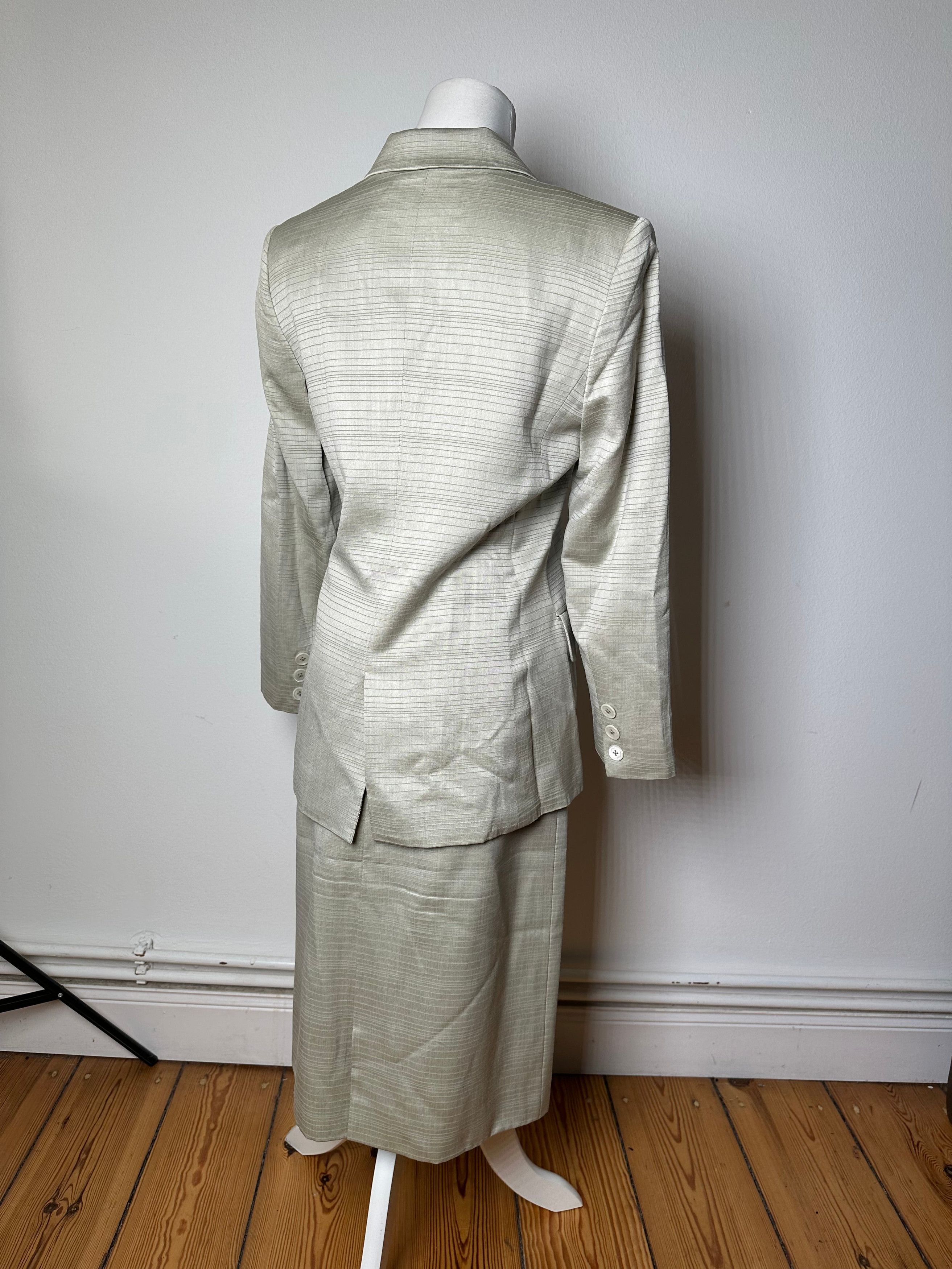 Chloe Vintage Striped Twin Set Silver L Size L / US 10 / IT 46 - 3 Thumbnail