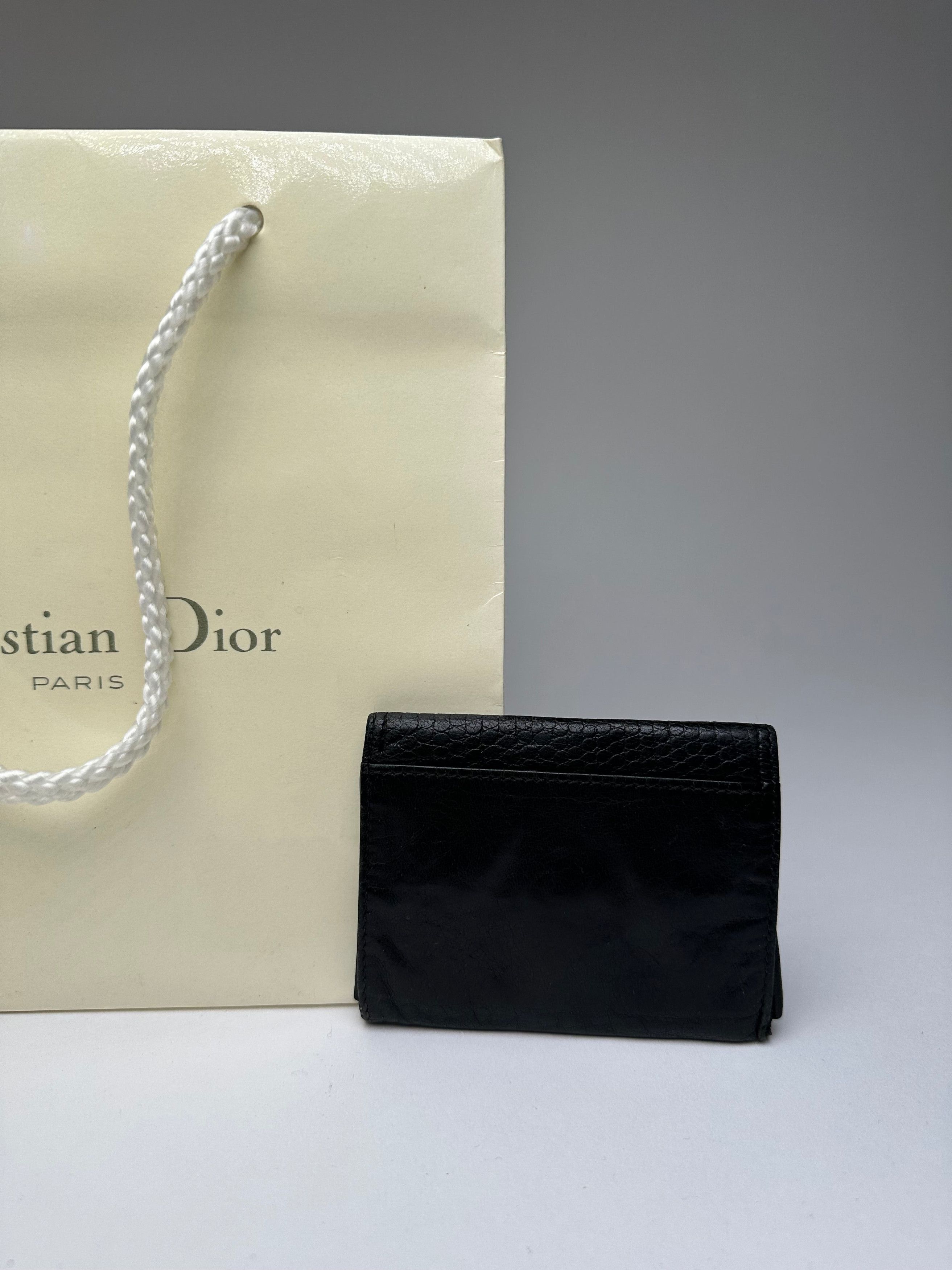 Dior Vintage Snake Emblossed Leather Card Holder Black Size ONE SIZE - 10 Thumbnail