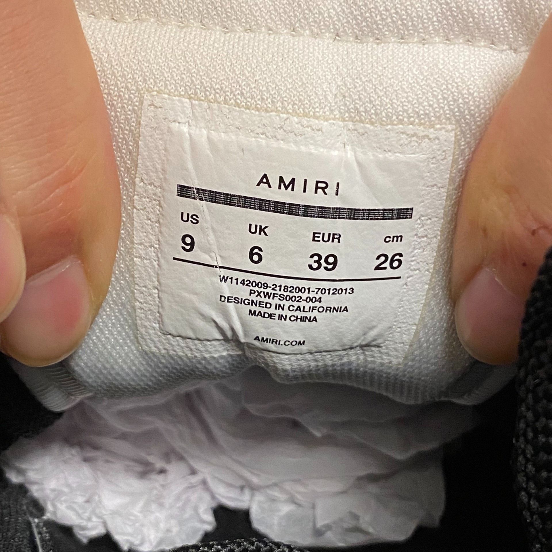 Amiri Amiri Black Lowtop Sneakers 6.5 Men Size US 6.5 / EU 39-40 - 8 Thumbnail