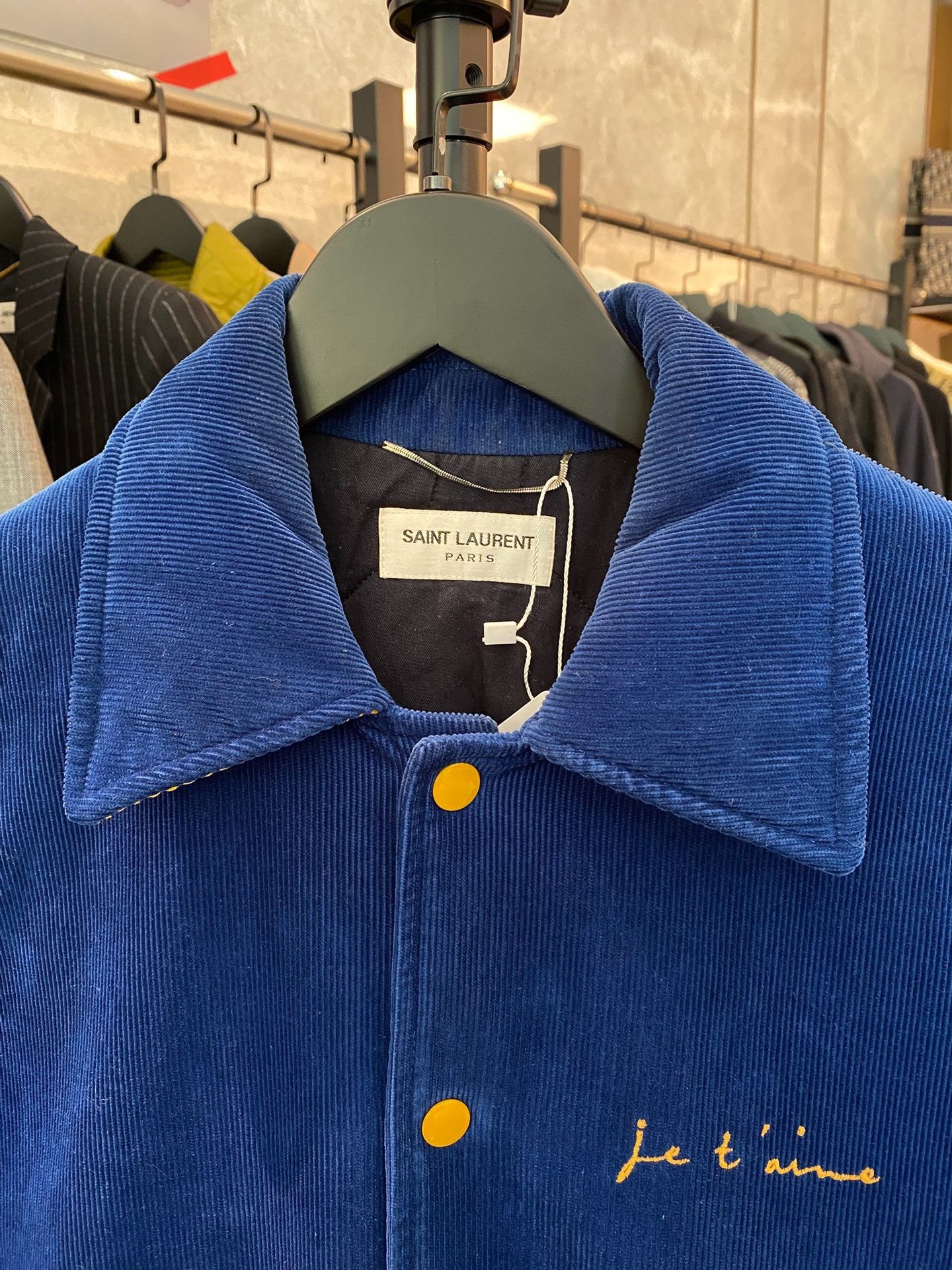 Saint Laurent Paris Saint Laurent Paris Cotton Yellow Heavy Coat s Men Size US S / EU 44-46 / 1 - 2 Thumbnail