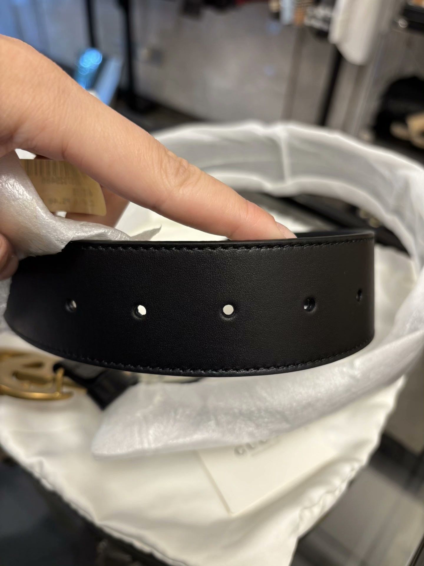 Gucci Gucci Leather Black Belt one size Men Size ONE SIZE - 3 Thumbnail