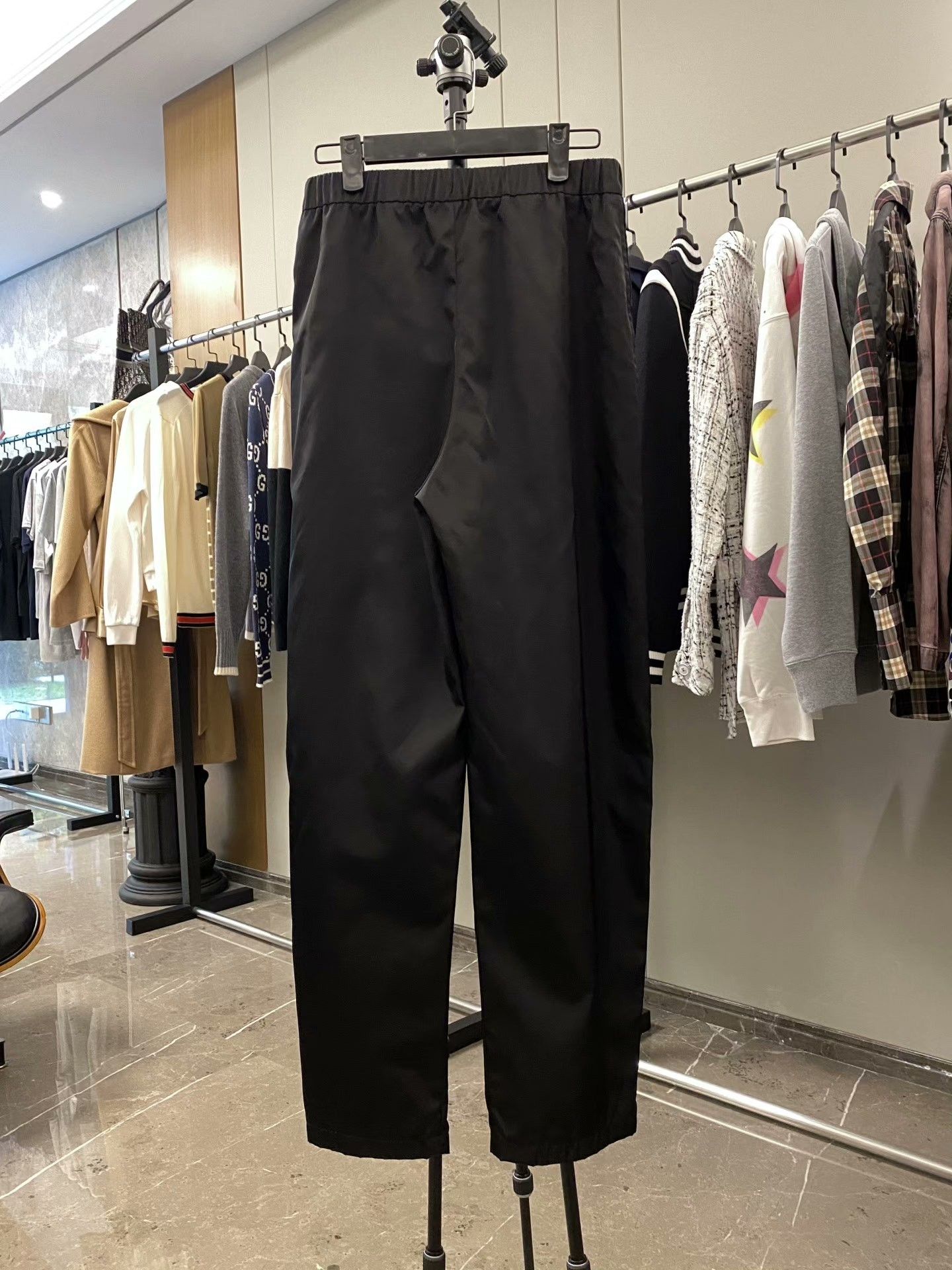 Prada Prada Nylon Black Casual Pants 41 Men Size US 41 - 2 Thumbnail