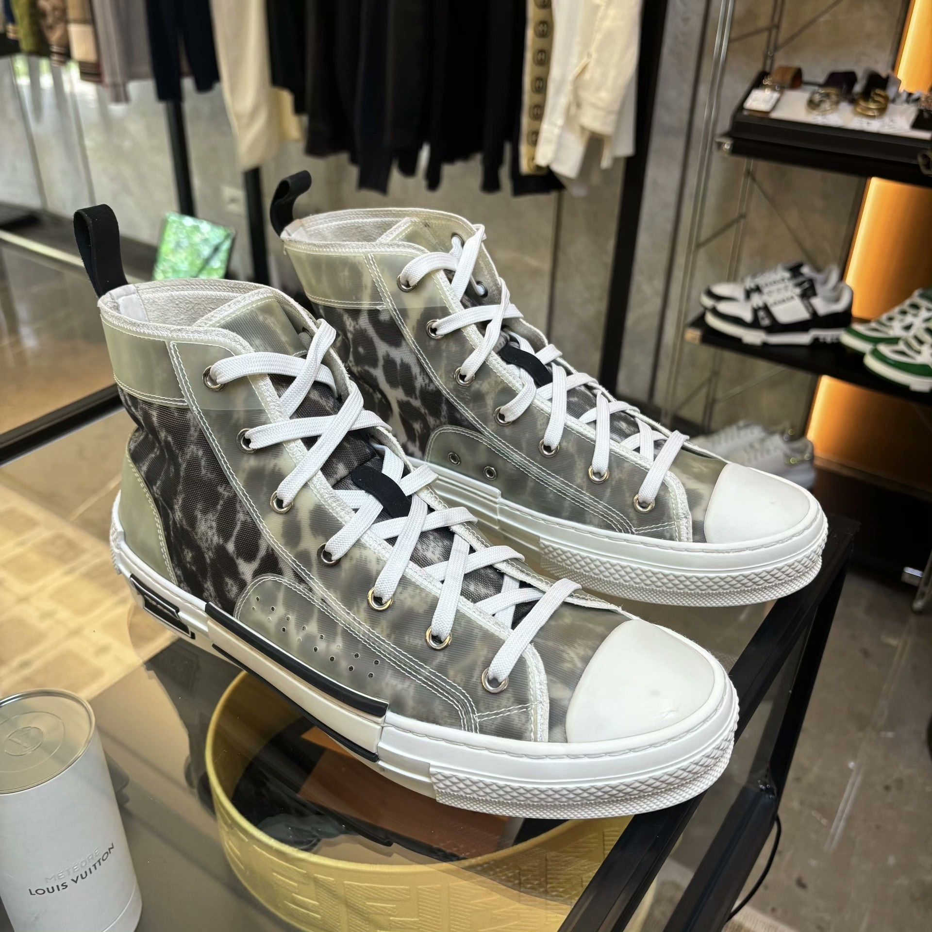 Dior Dior Animal Print Hitop Sneakers 7.5 Men Size US 7.5 / EU 40-41 - 2 Thumbnail