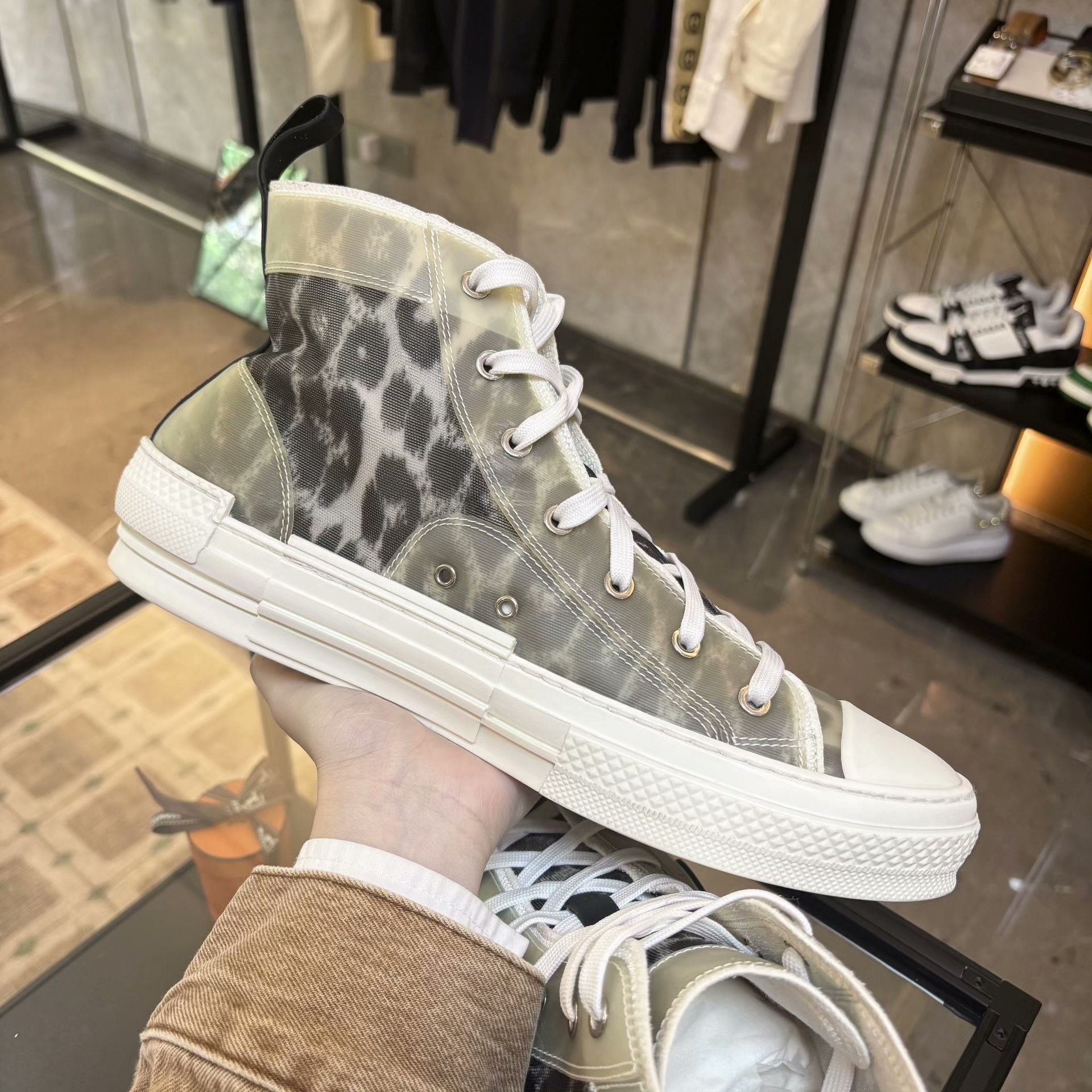 Dior Dior Animal Print Hitop Sneakers 7.5 Men Size US 7.5 / EU 40-41 - 5 Thumbnail