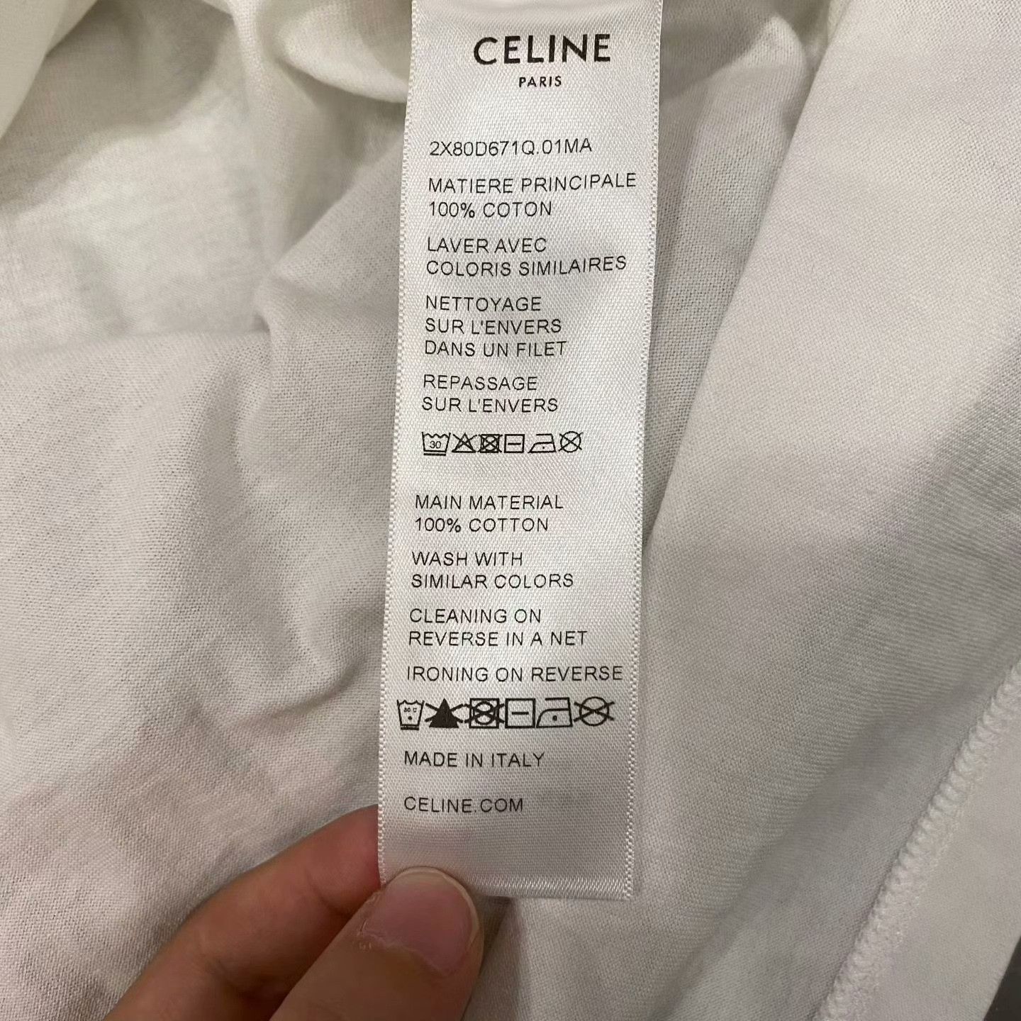 Celine Celine White T-Shirt M Women Size M / US 6-8 / IT 42-44 - 5 Thumbnail