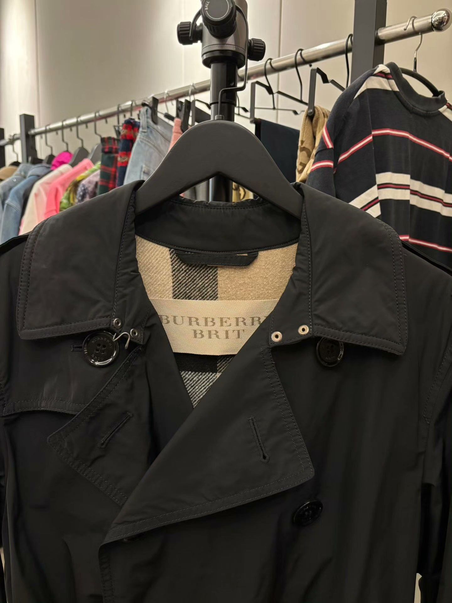 Burberry Burberry Nylon Black Coat S Women Size S / US 4 / IT 40 - 4 Thumbnail