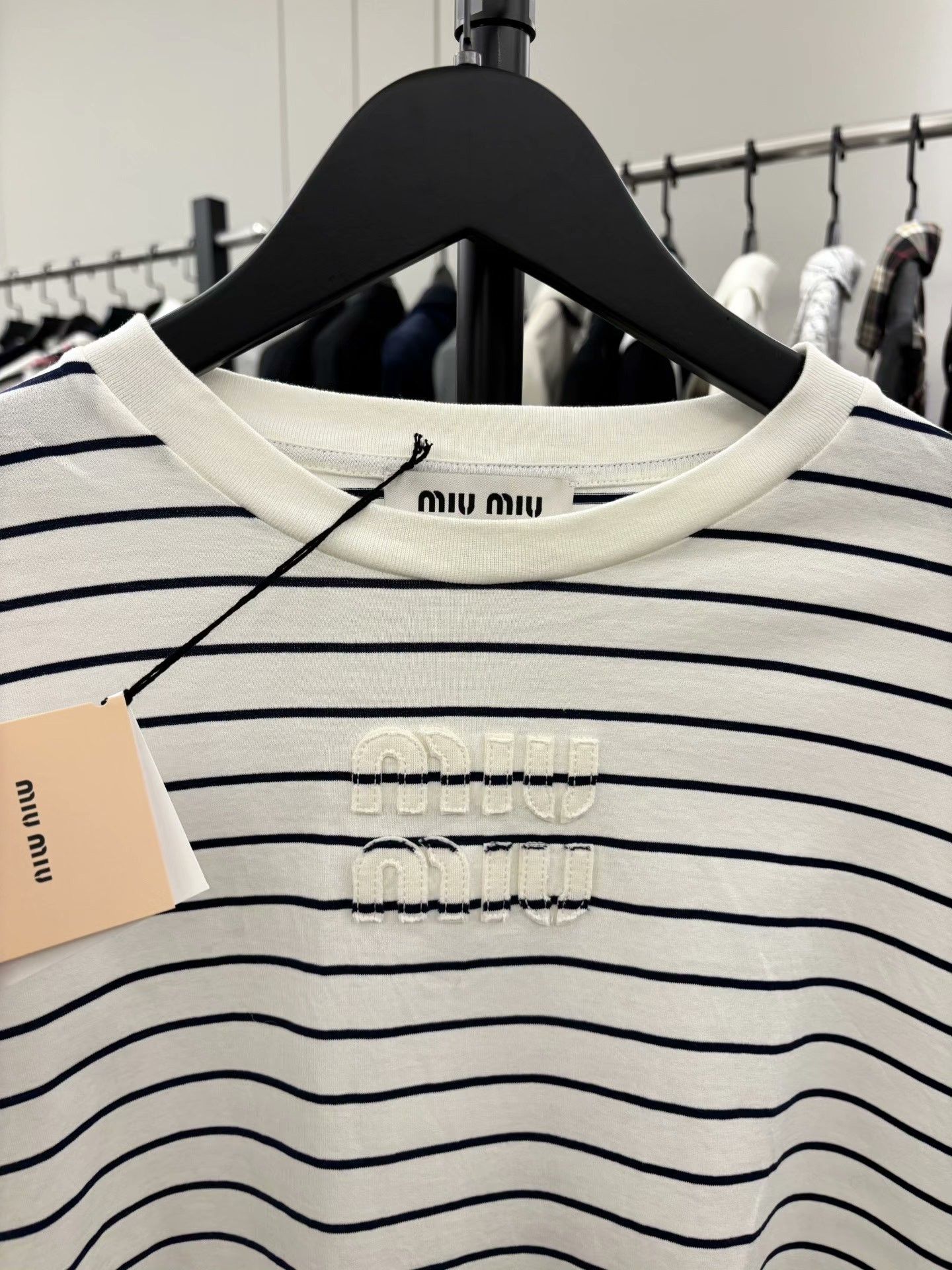 Miu Miu Miu Miu Retro Striped T-Shirt S Women Size S / US 4 / IT 40 - 2 Thumbnail