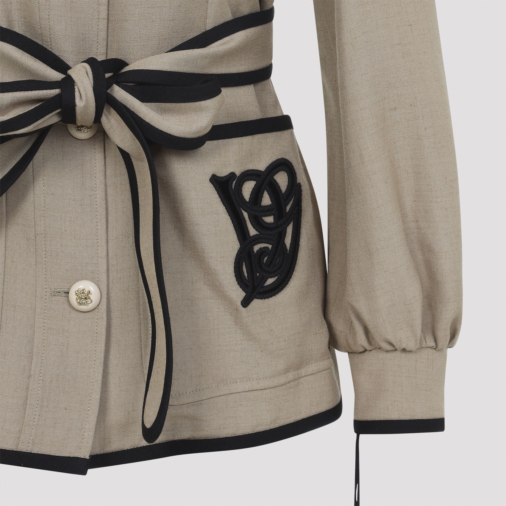 Valentino Valentino Caban Embroidered Logo VG Jacket Size M / US 6-8 / IT 42-44 - 3 Thumbnail