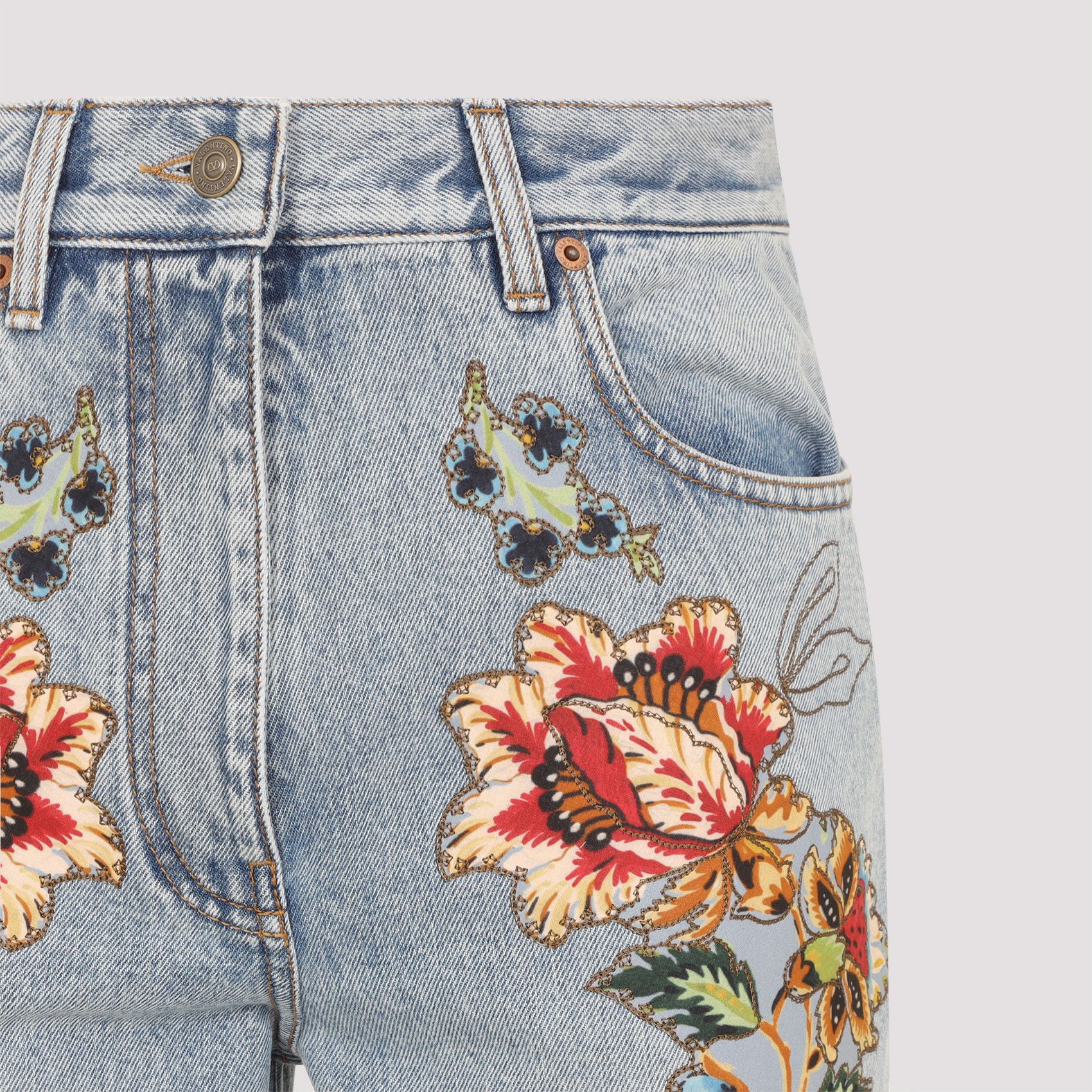 Valentino Valentino Denim 5 Pockets Embroidered Flowers Jeans Size 26" / US 2 / IT 38 - 3 Thumbnail