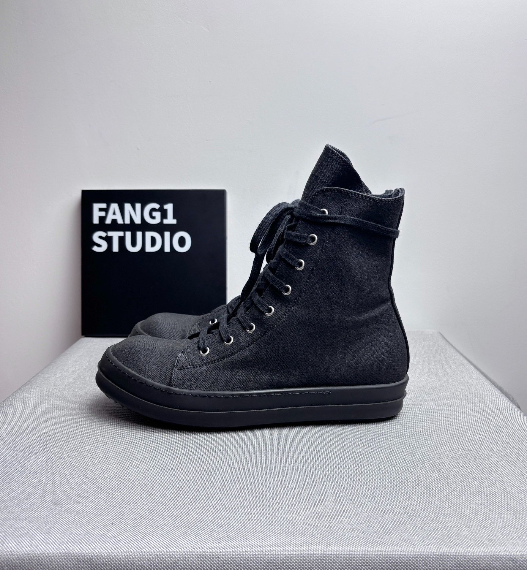 Rick Owens Rick Owens Black Hitop Sneakers 9.5 Men Size US 9.5 / EU 42-43 - 4 Thumbnail
