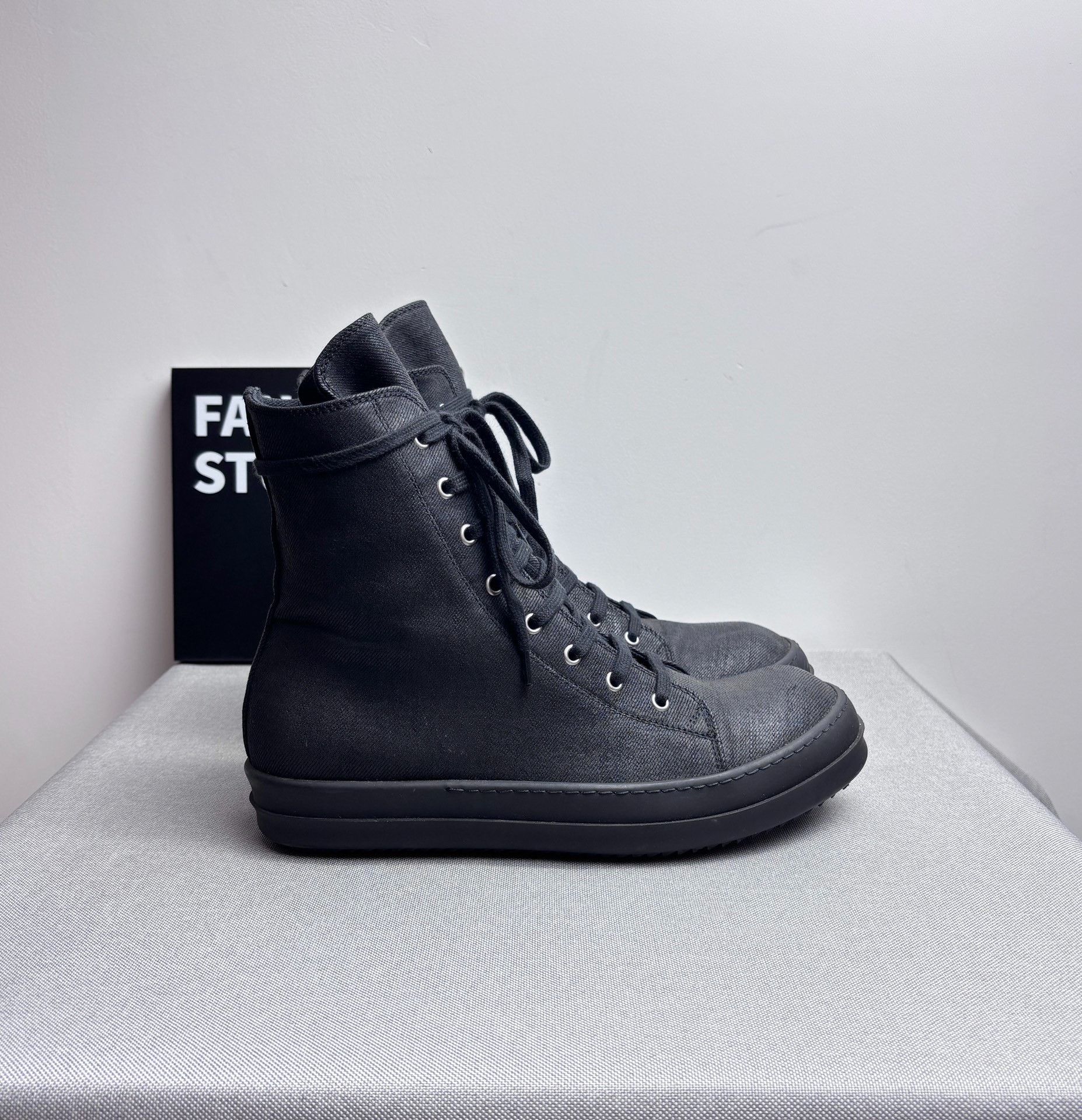 Rick Owens Rick Owens Black Hitop Sneakers 9.5 Men Size US 9.5 / EU 42-43 - 3 Thumbnail