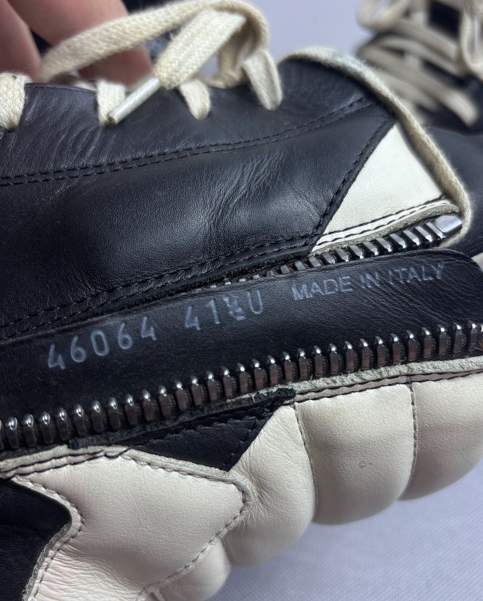 Rick Owens Rick Owens Leather Black Hitop Sneakers 9 Men Size US 9 / EU 42 - 9 Thumbnail