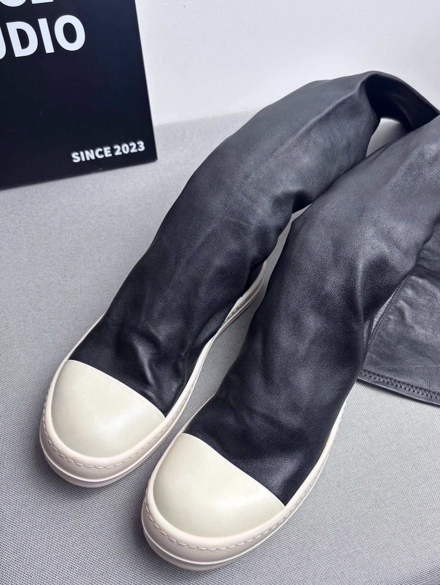 Rick Owens Rick Owens Leather Long Black Boots us_6 Women Size US 6 / IT 36 - 3 Thumbnail