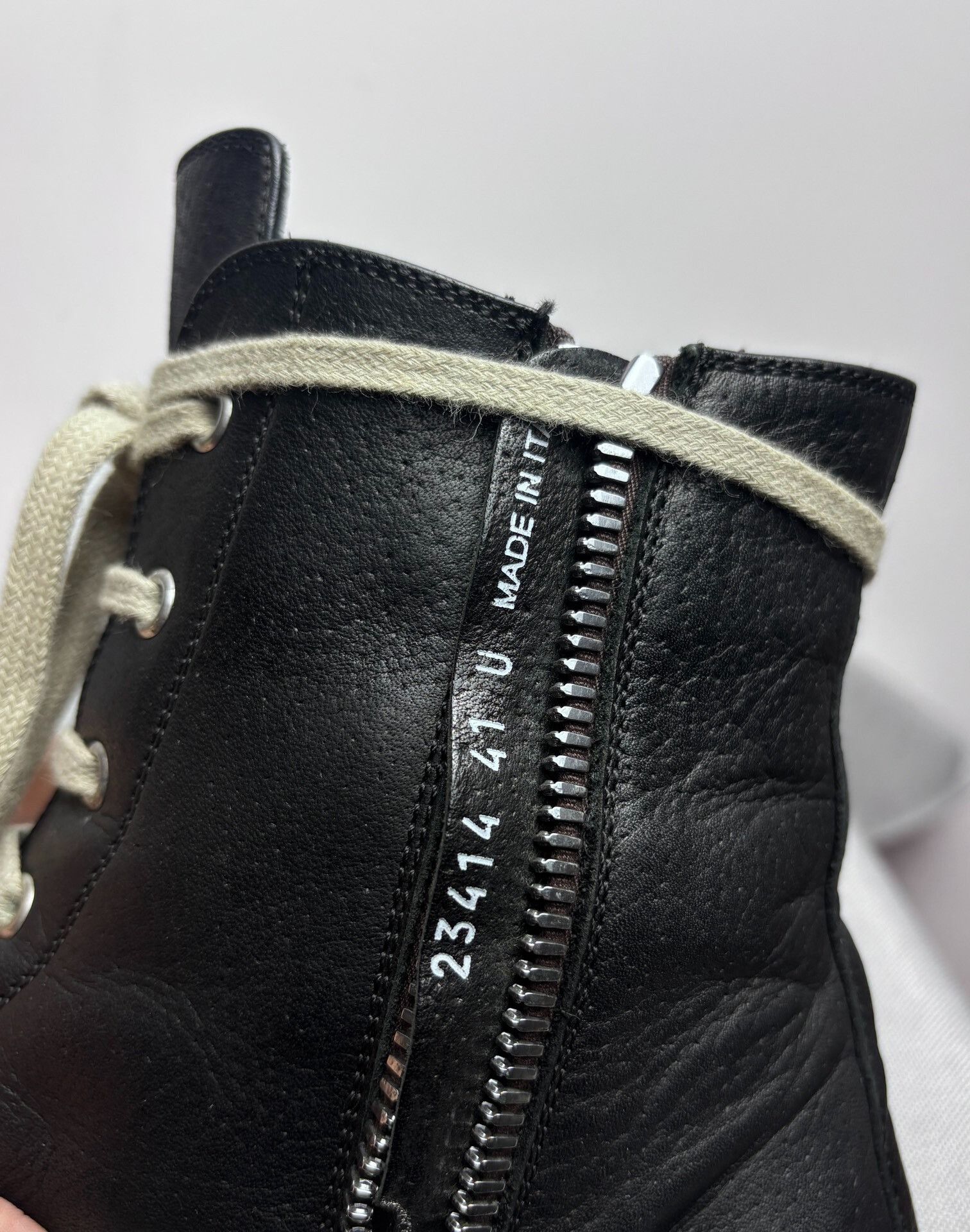Rick Owens Rick Owens Leather Hitop Sneakers 41 Men Size US 8 / EU 41 - 9 Thumbnail