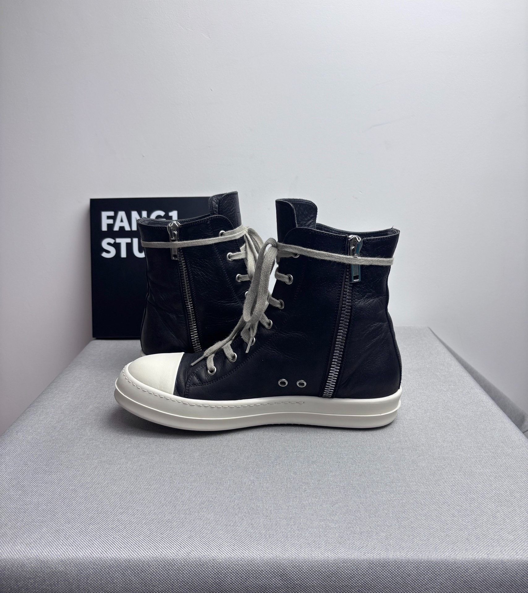 Rick Owens Rick Owens Leather Hitop Sneakers 41 Men Size US 8 / EU 41 - 6 Thumbnail