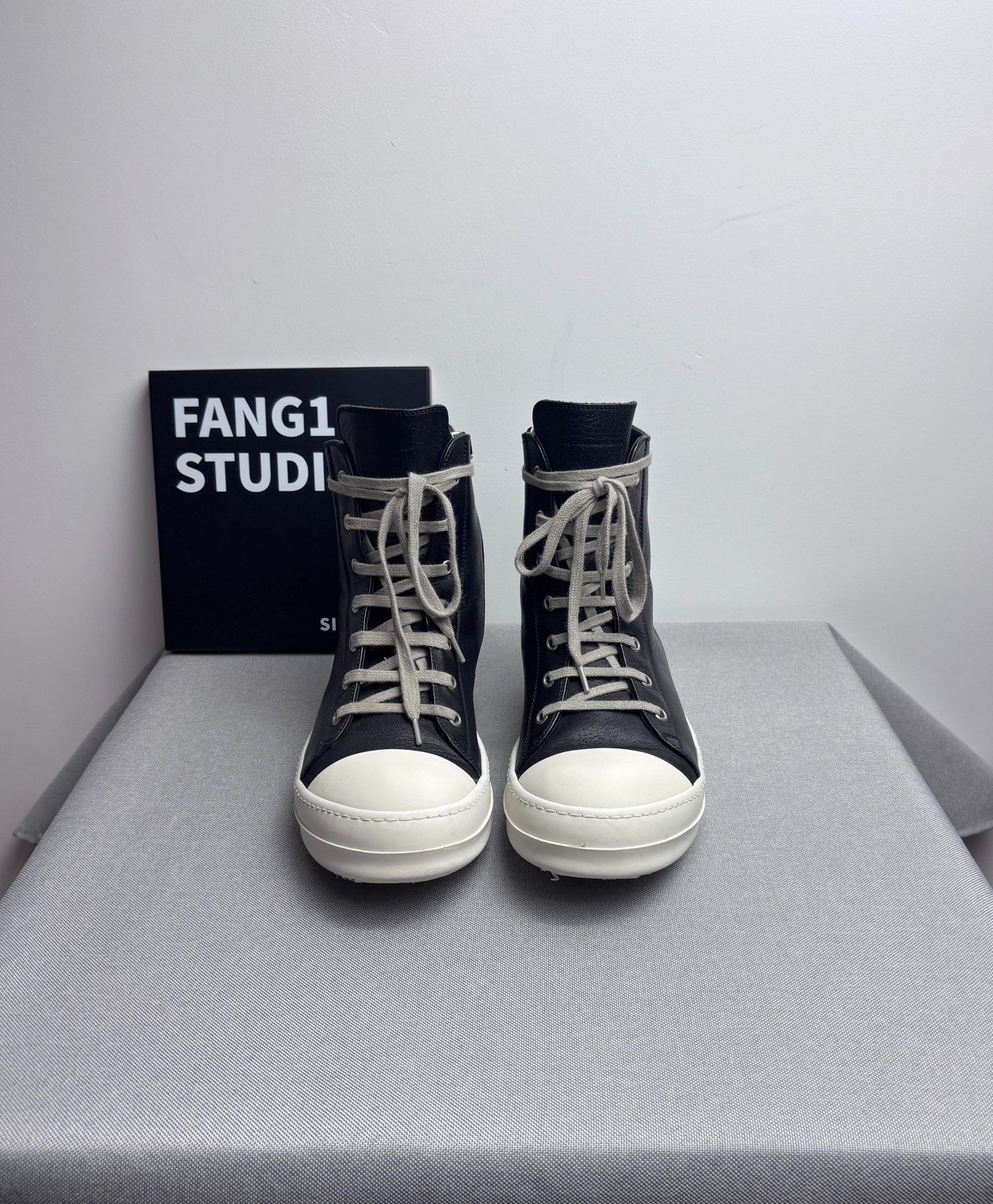 Rick Owens Rick Owens Leather Hitop Sneakers 41 Men Size US 8 / EU 41 - 2 Thumbnail