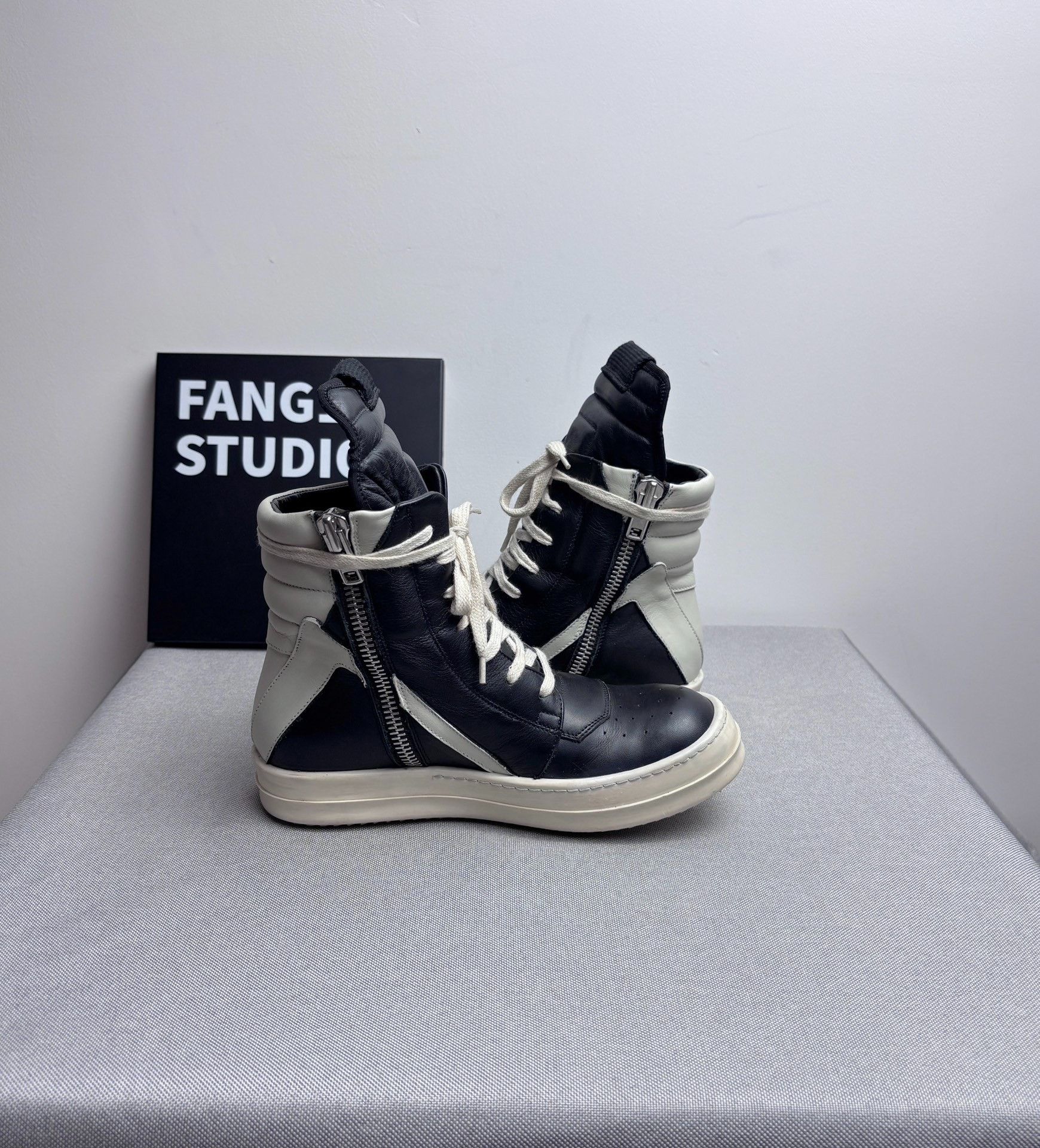 Rick Owens Rick Owens Leather Black Hitop Sneakers us_5 Women Size US 5 / IT 35 - 5 Thumbnail