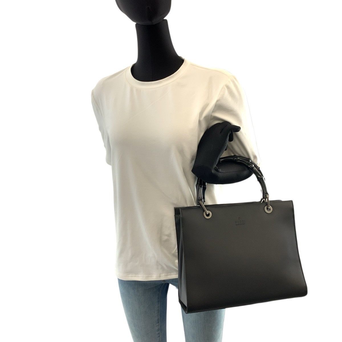 Gucci Gucci Gucci Bamboo Leather Tote Bag Leather Tote Bag 0021016 DUTY FREE for USA Size ONE SIZE - 7 Thumbnail