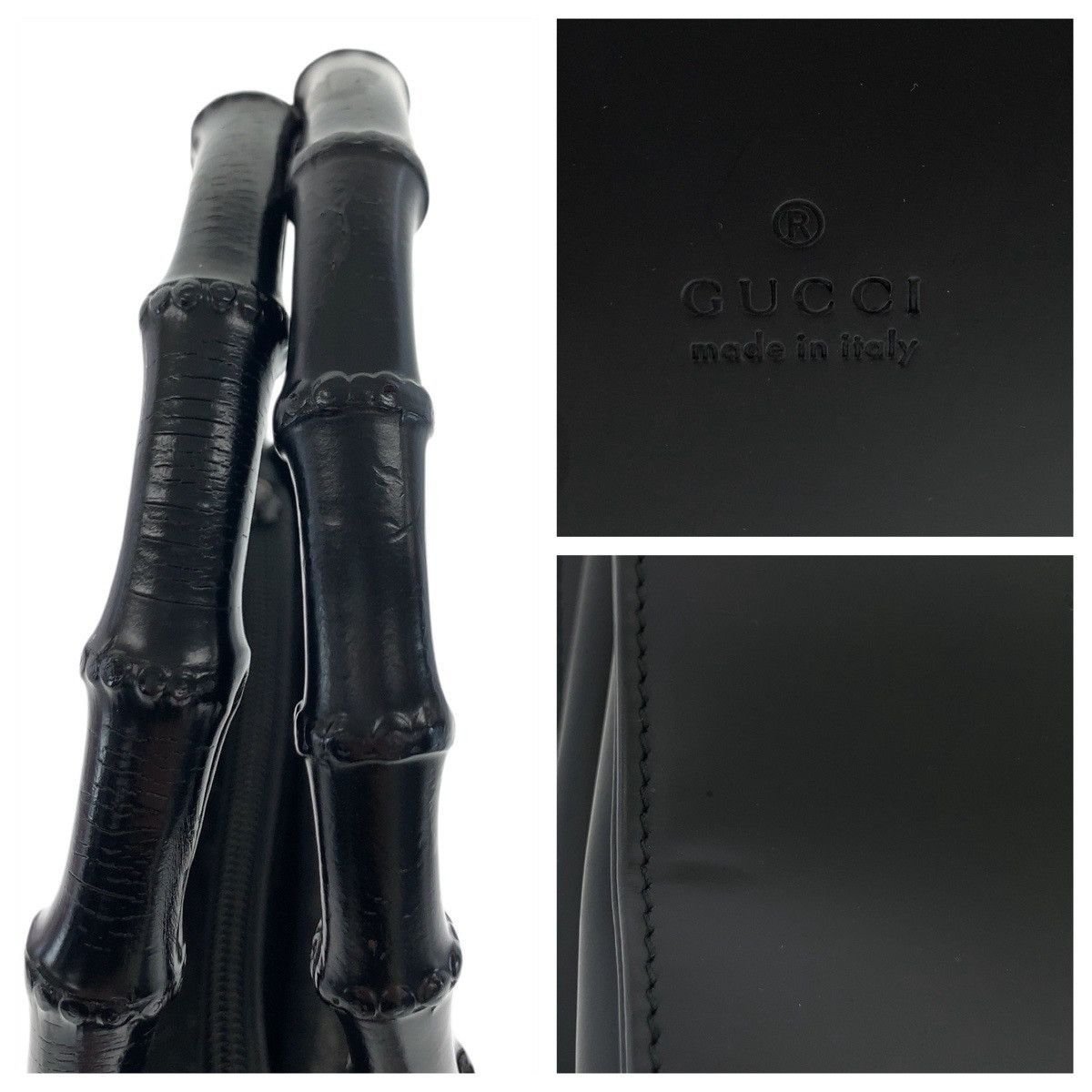 Gucci Gucci Gucci Bamboo Leather Tote Bag Leather Tote Bag 0021016 DUTY FREE for USA Size ONE SIZE - 4 Thumbnail