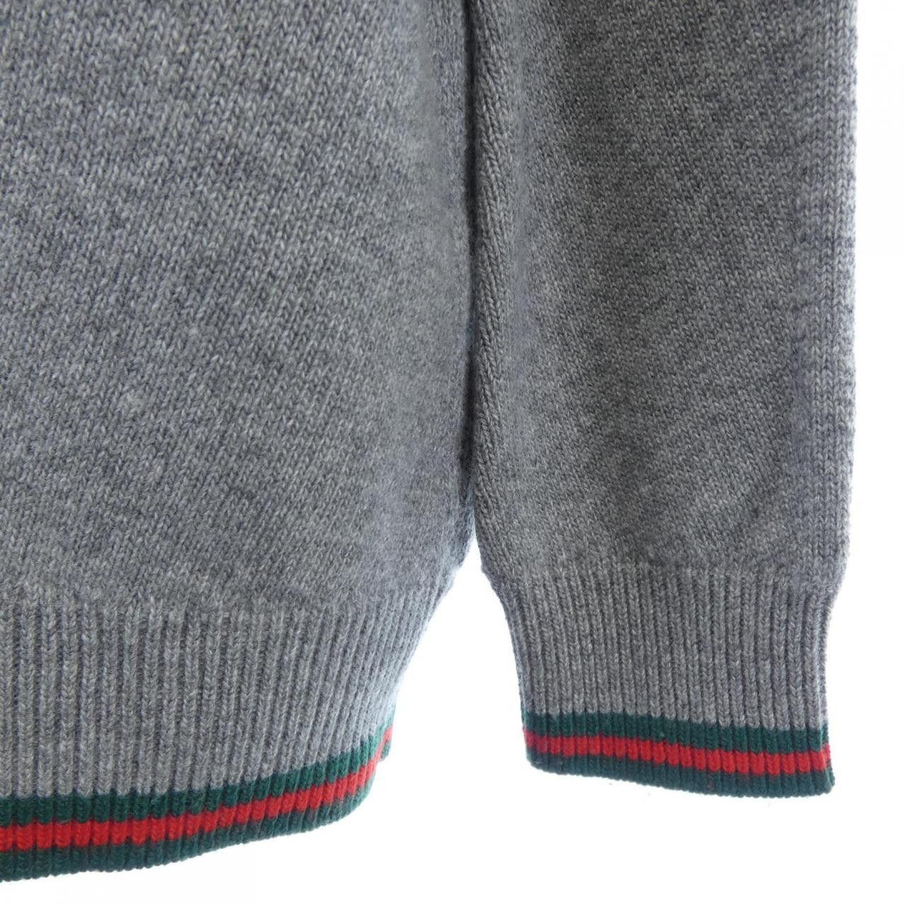 Gucci Gucci Gucci Web Stripe Cashmere Blend Cardigan Textile Tops 813834XKEJC DUTY FREE for USA Size ONE SIZE - 6 Thumbnail
