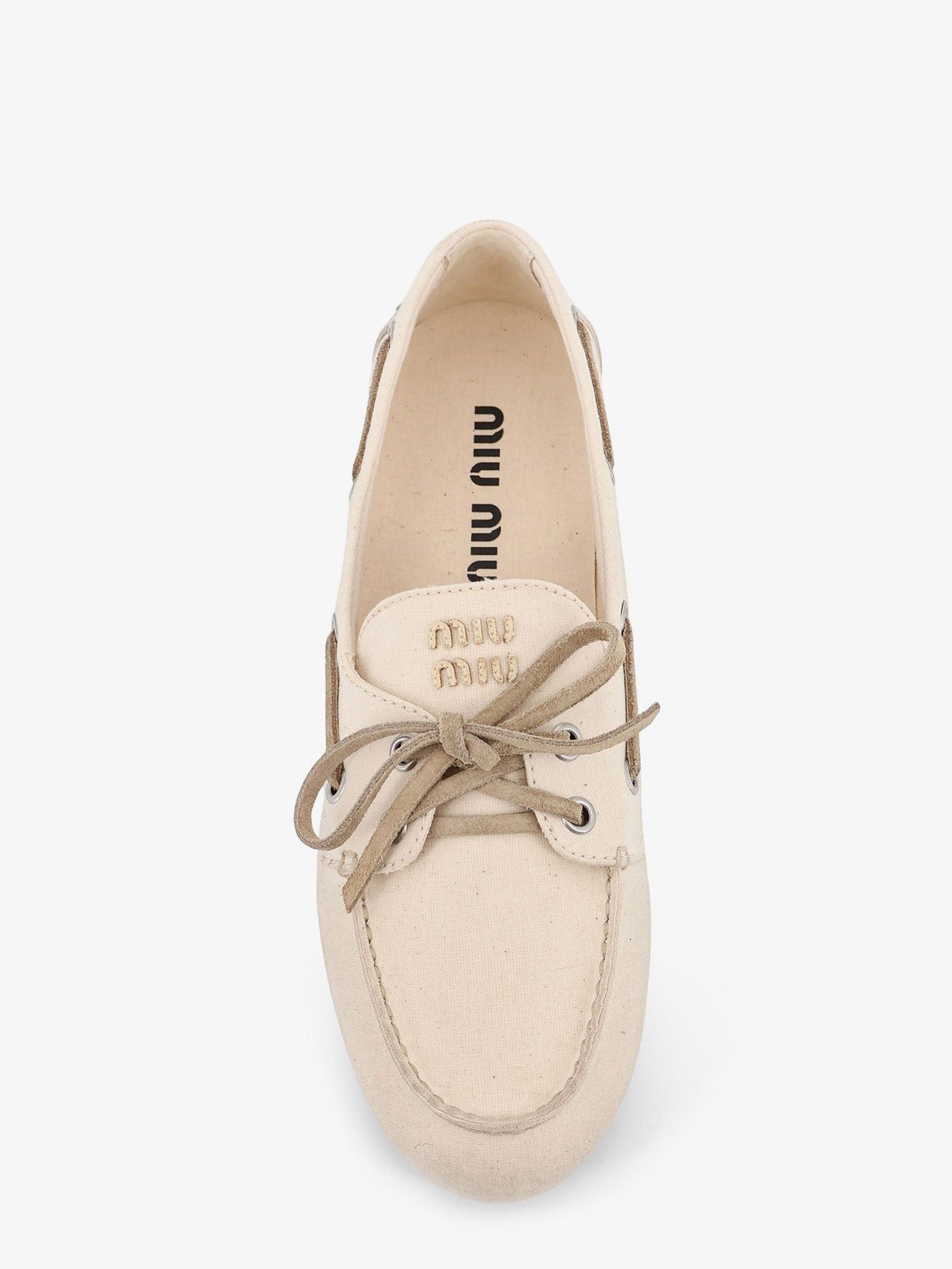 Miu Miu Miu Miu Fabric loafers with front lettering logo IT 37 Women - USA Tariffs Included Size US 7 / IT 37 - 5 Thumbnail