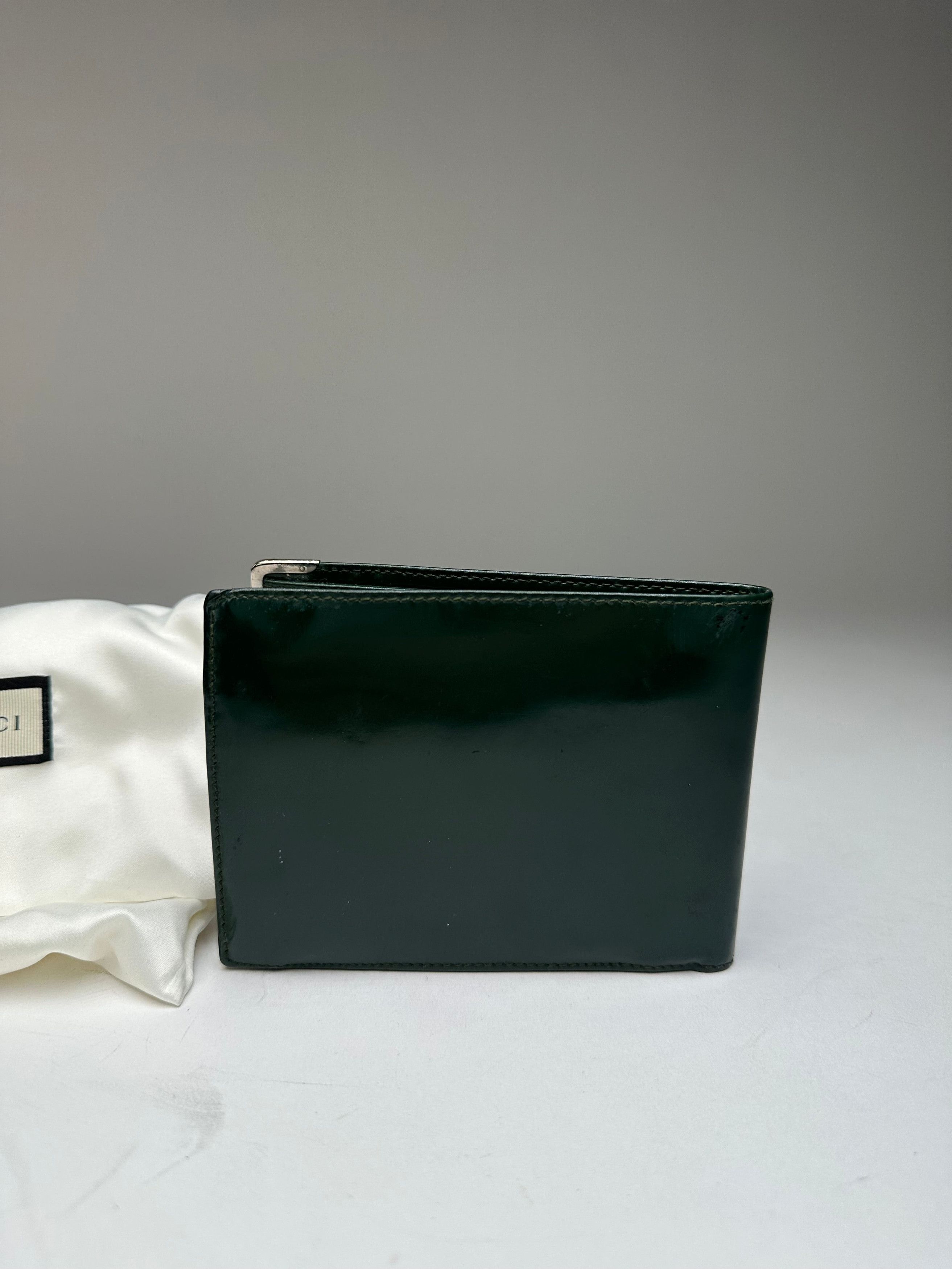 Gucci Vintage Flapable Patent Leather Wallet Green Size ONE SIZE - 11 Thumbnail