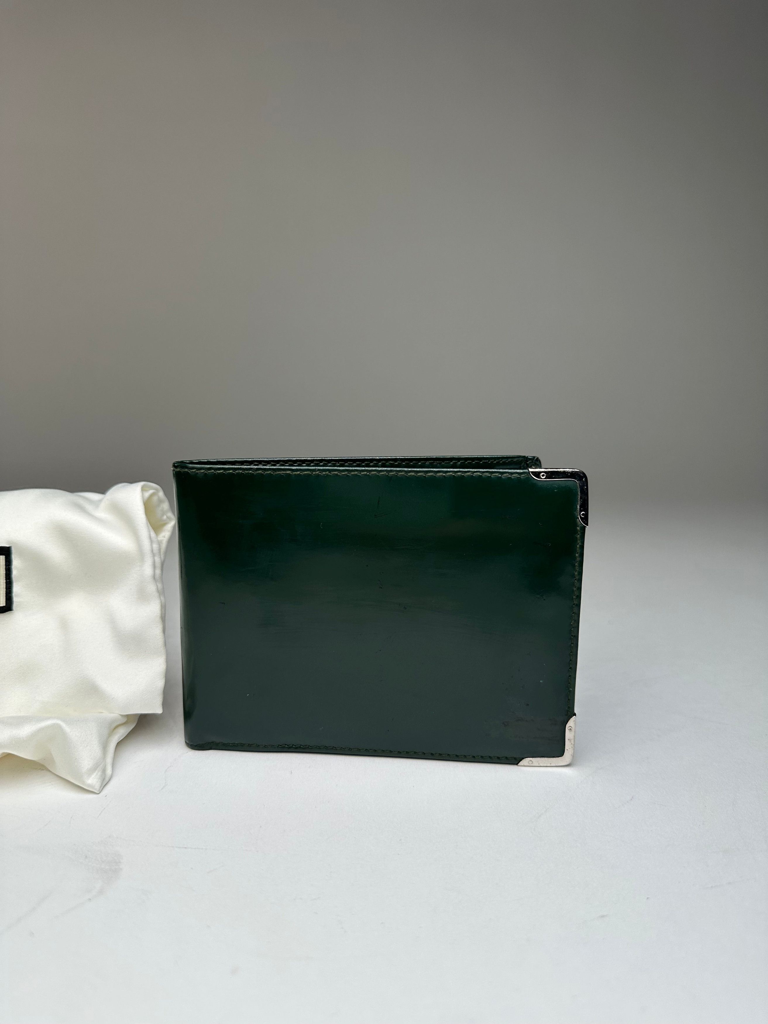 Gucci Vintage Flapable Patent Leather Wallet Green Size ONE SIZE - 10 Thumbnail