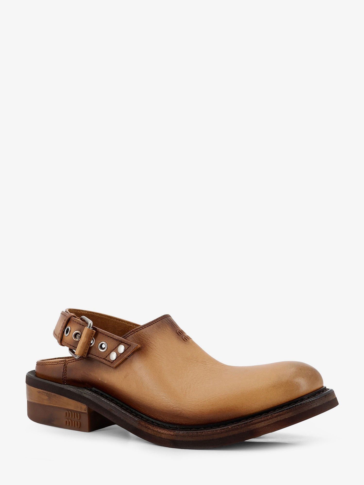 Miu Miu Miu Miu Foule Leather Sabot Sandals IT 41 Women - USA Tariffs Included Size US 11 / IT 41 - 2 Thumbnail
