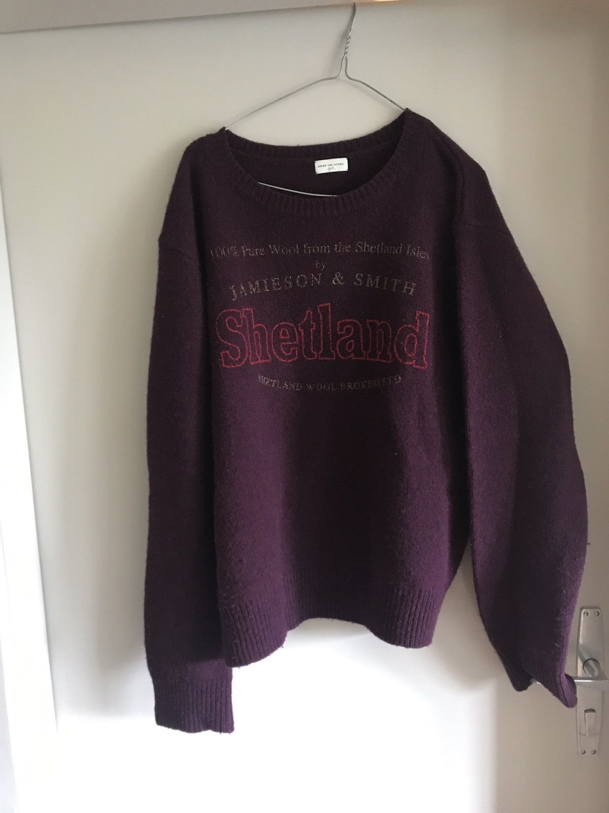 Dries van noten shetland wool sweater best sale