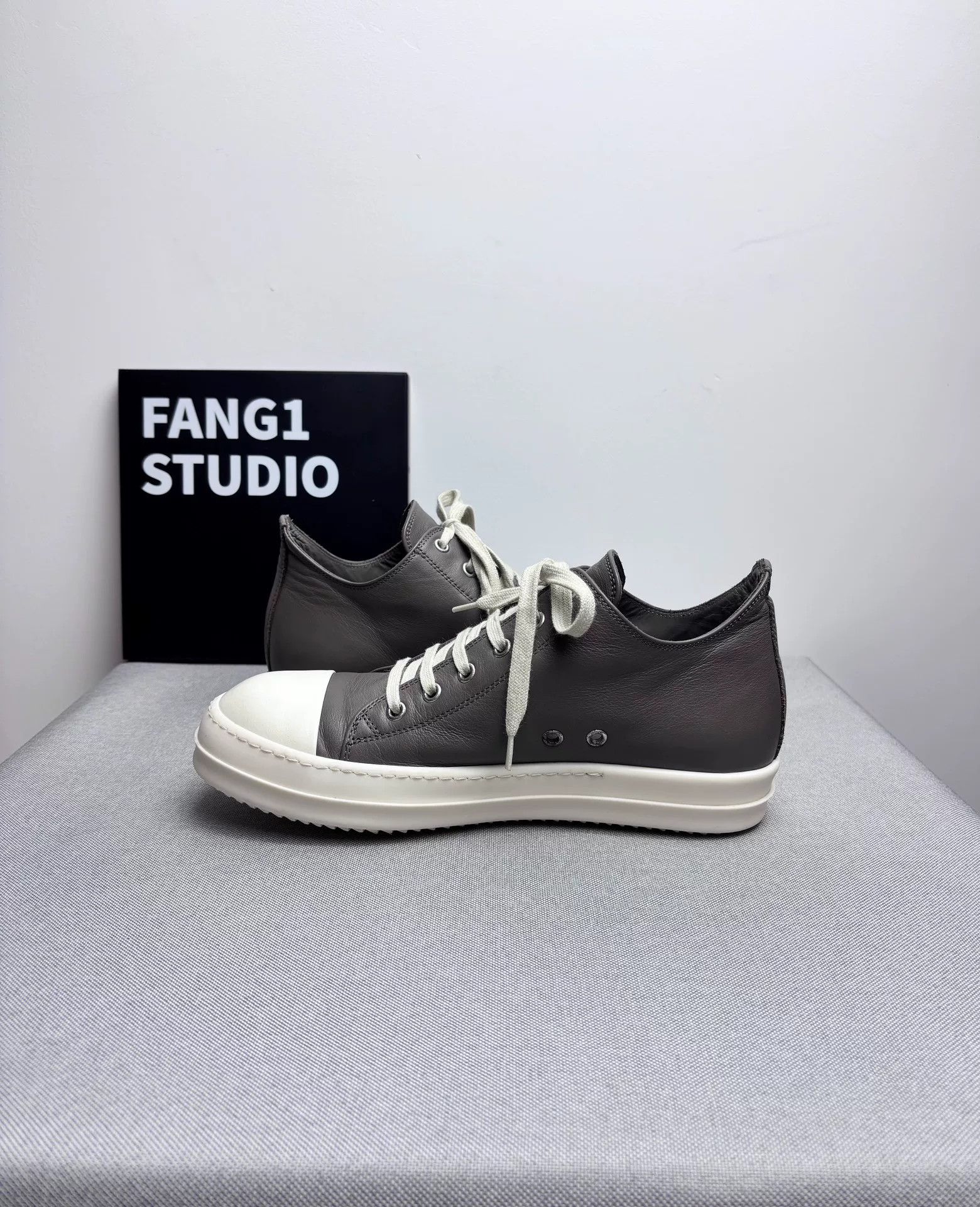 Rick Owens Rick Owens Leather Gray Lowtop Sneakers 7.5 Men Size US 7.5 / EU 40-41 - 6 Thumbnail