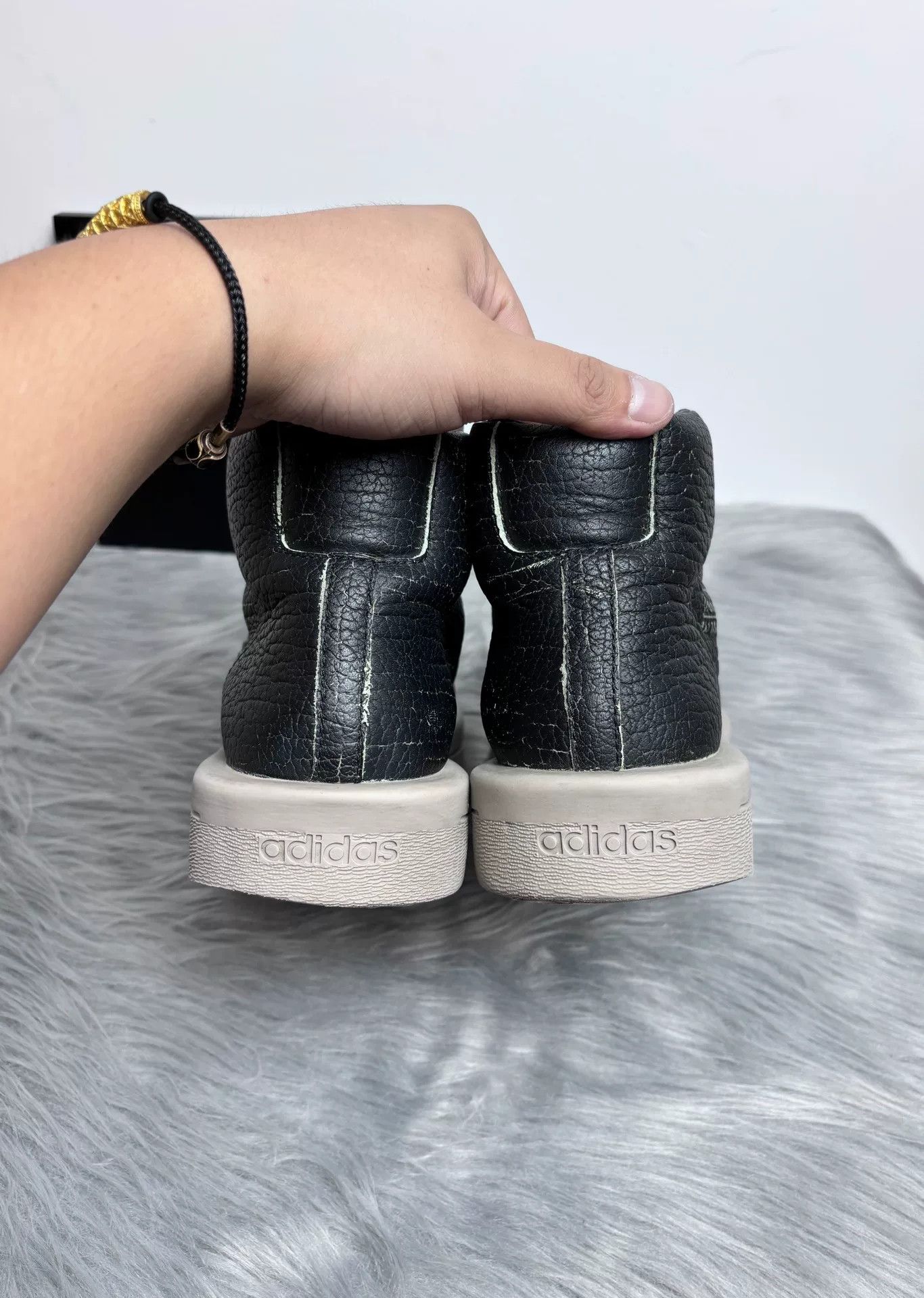 Rick Owens Rick Owens Leather Black Hitop Sneakers 9 Men Size US 9 / EU 42 - 7 Thumbnail