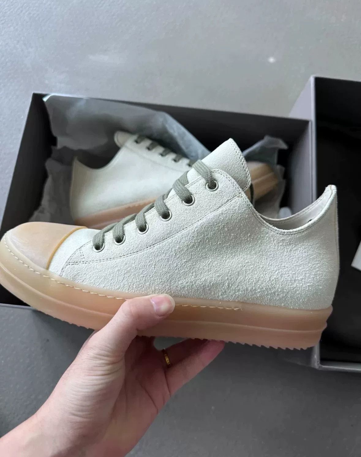 Rick Owens Rick Owens Leather Hitop Sneakers 8.5 Men Size US 8.5 / EU 41-42 - 4 Thumbnail