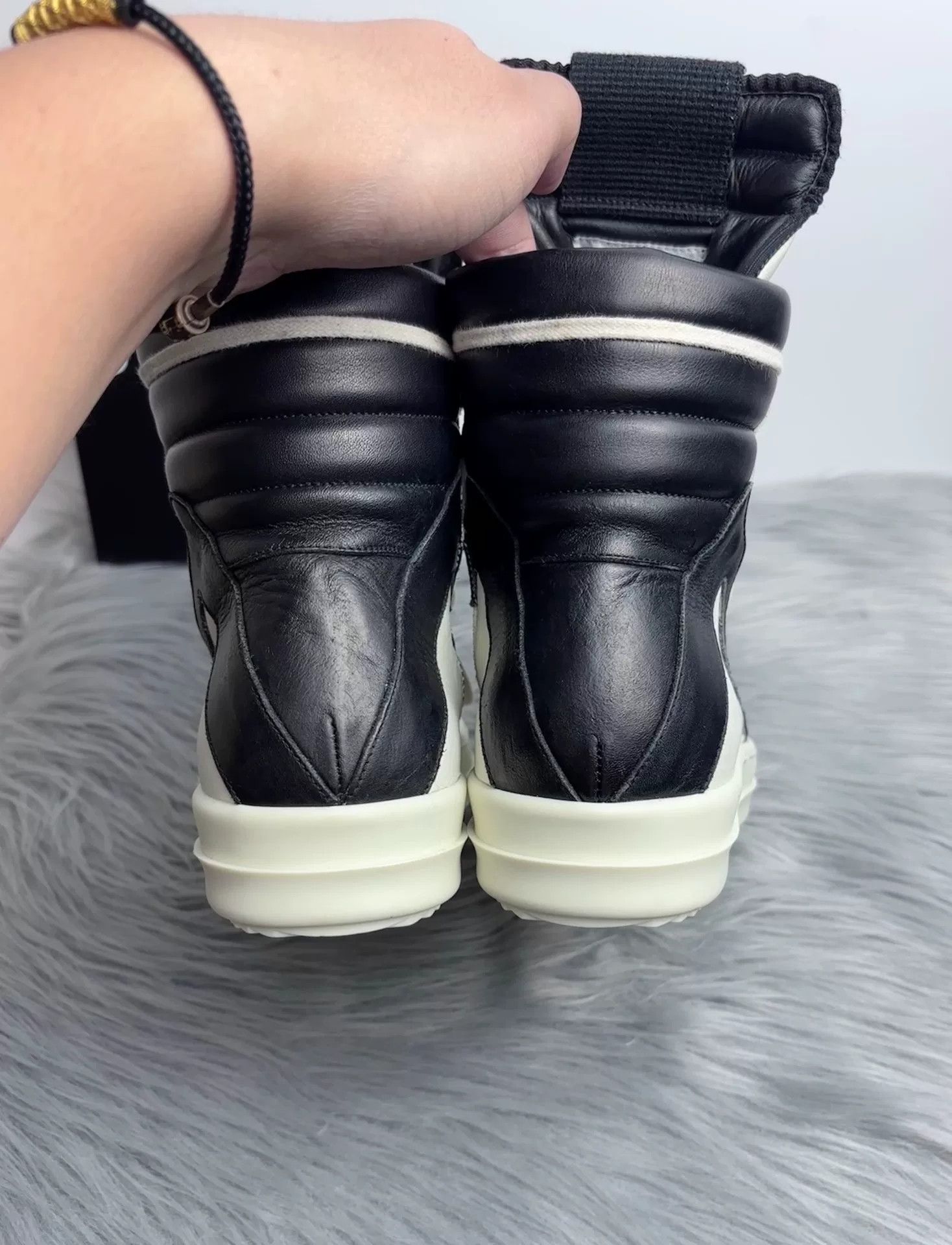Rick Owens Rick Owens Leather White Hitop Sneakers 7.5 Men Size US 7.5 / EU 40-41 - 7 Thumbnail